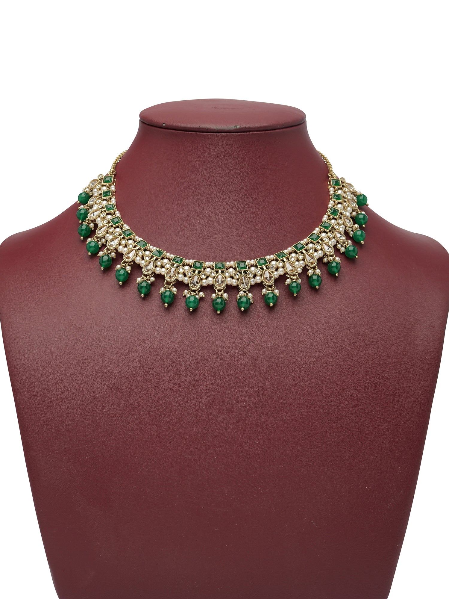 Vanisha Necklace Set in Green