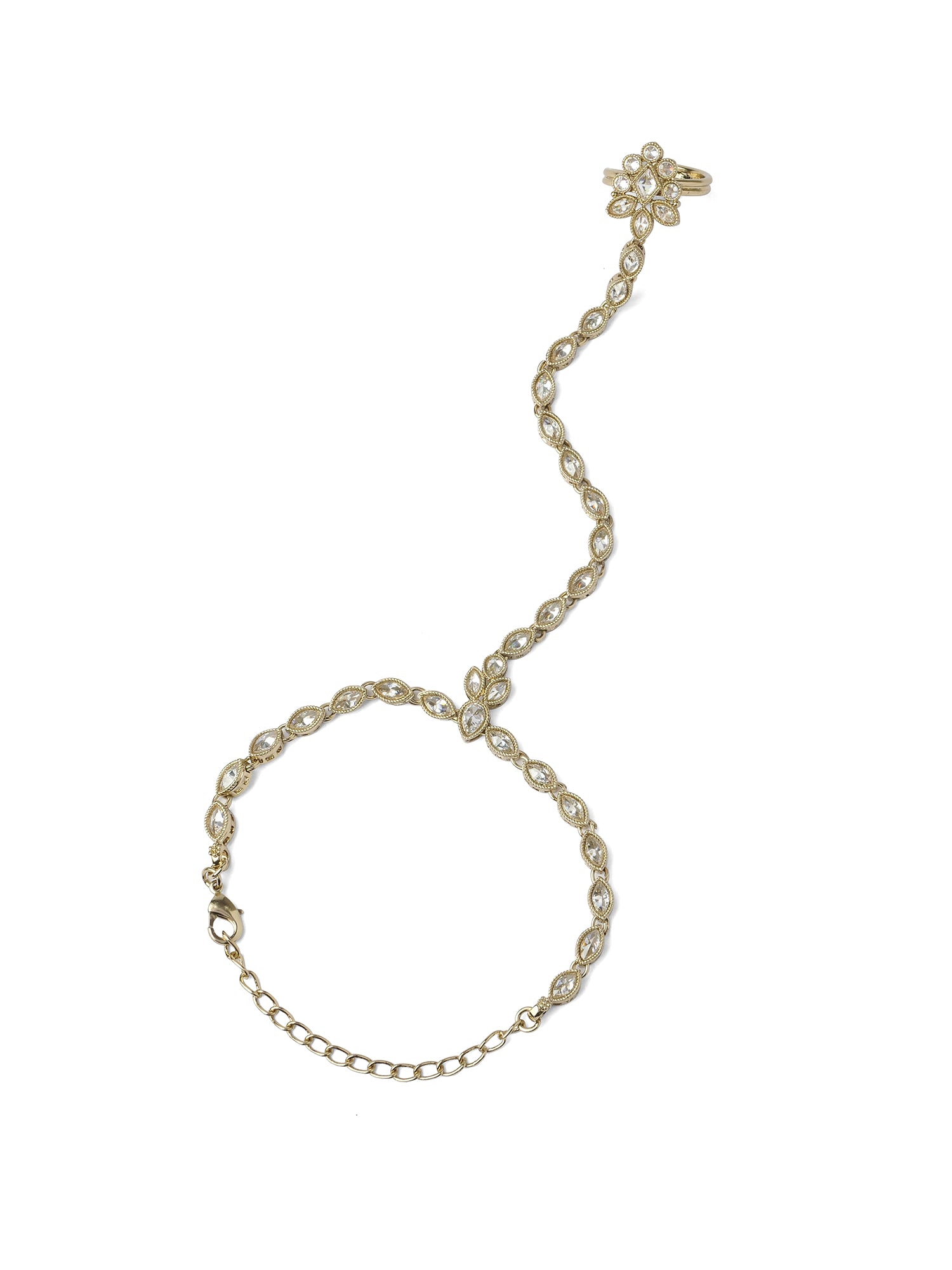 Veda Hand Chain in White