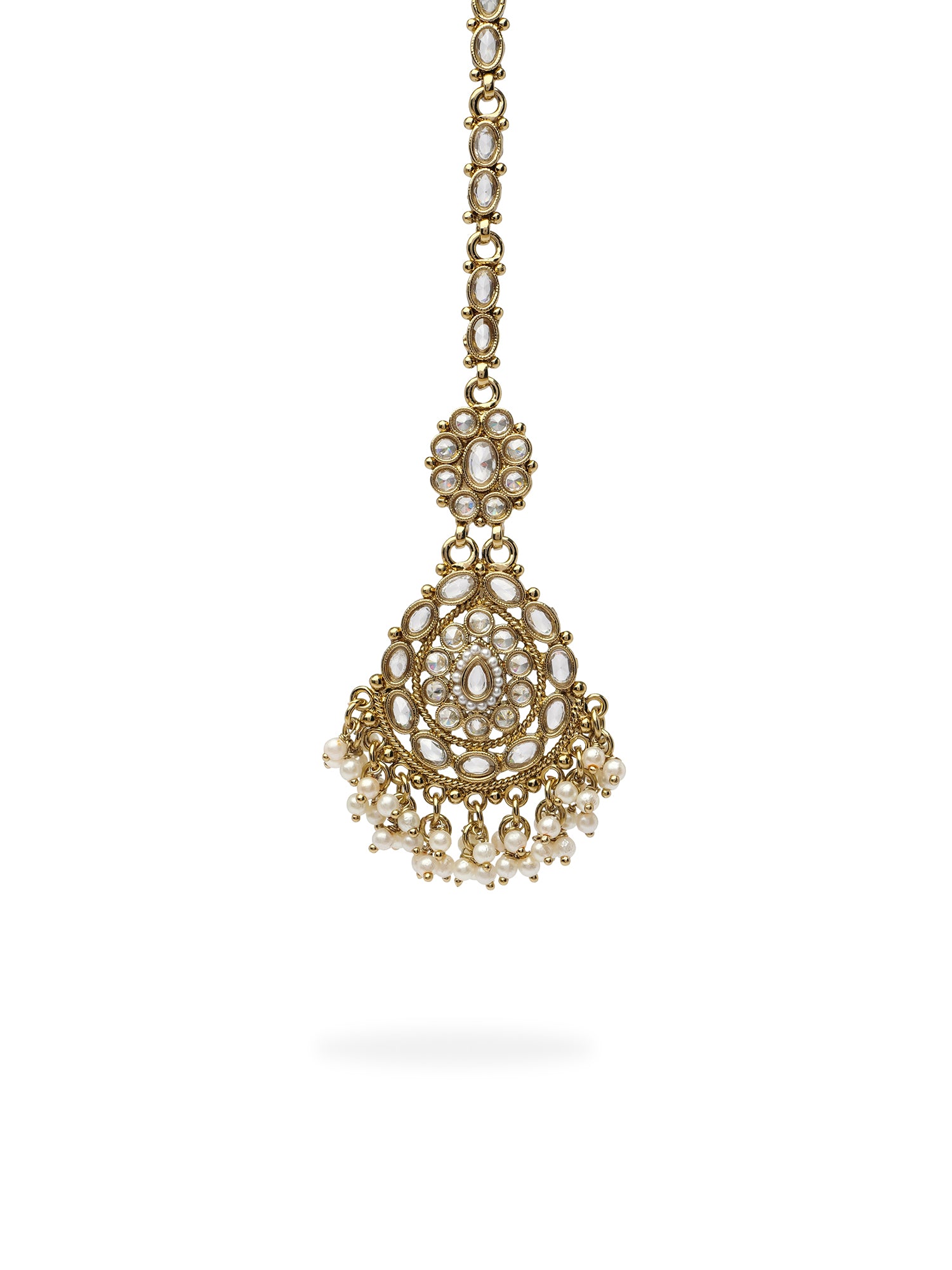 Veera Maang Tikka in White