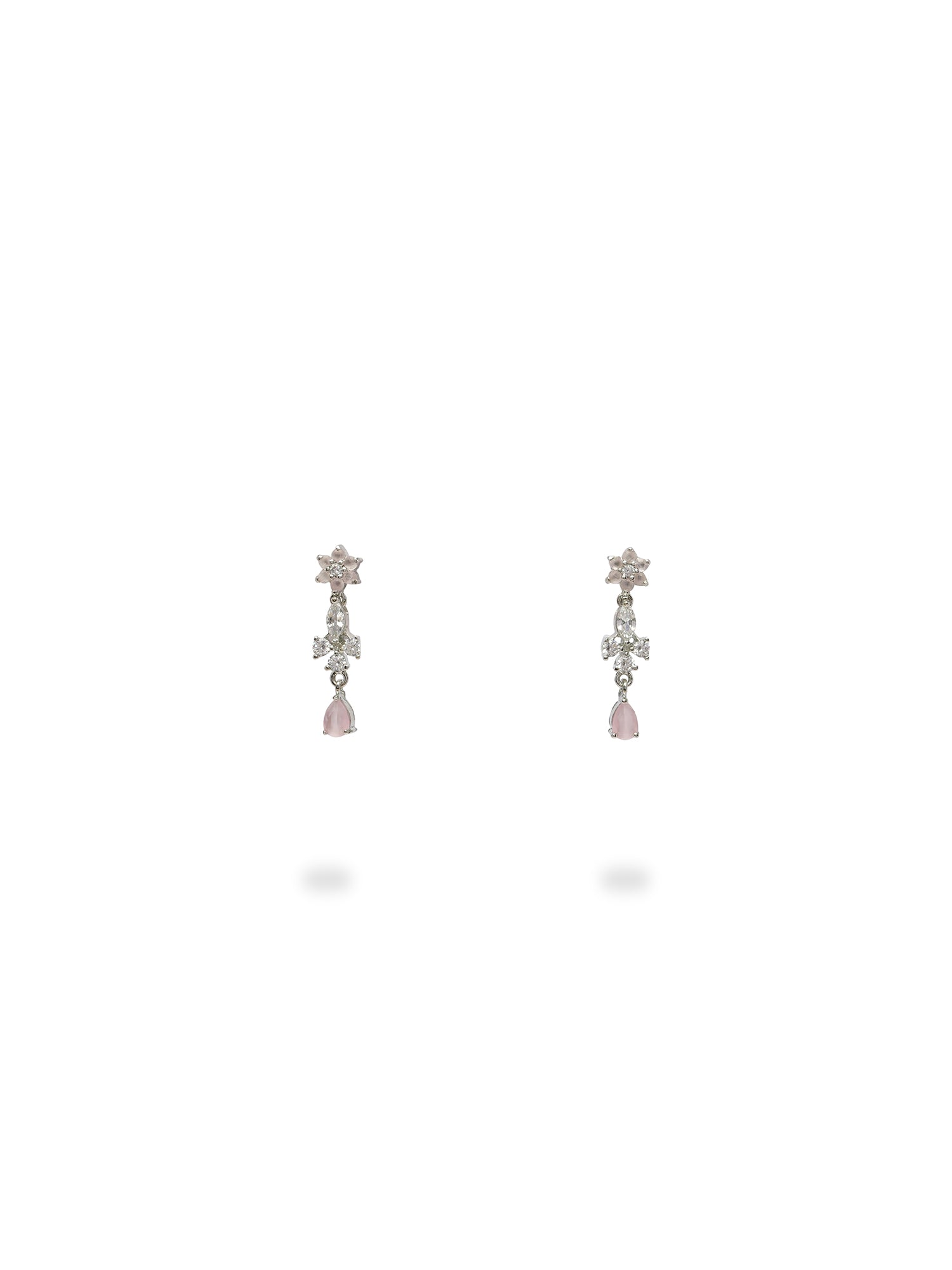 Verina Cubic Zirconia Necklace Set in Light Pink