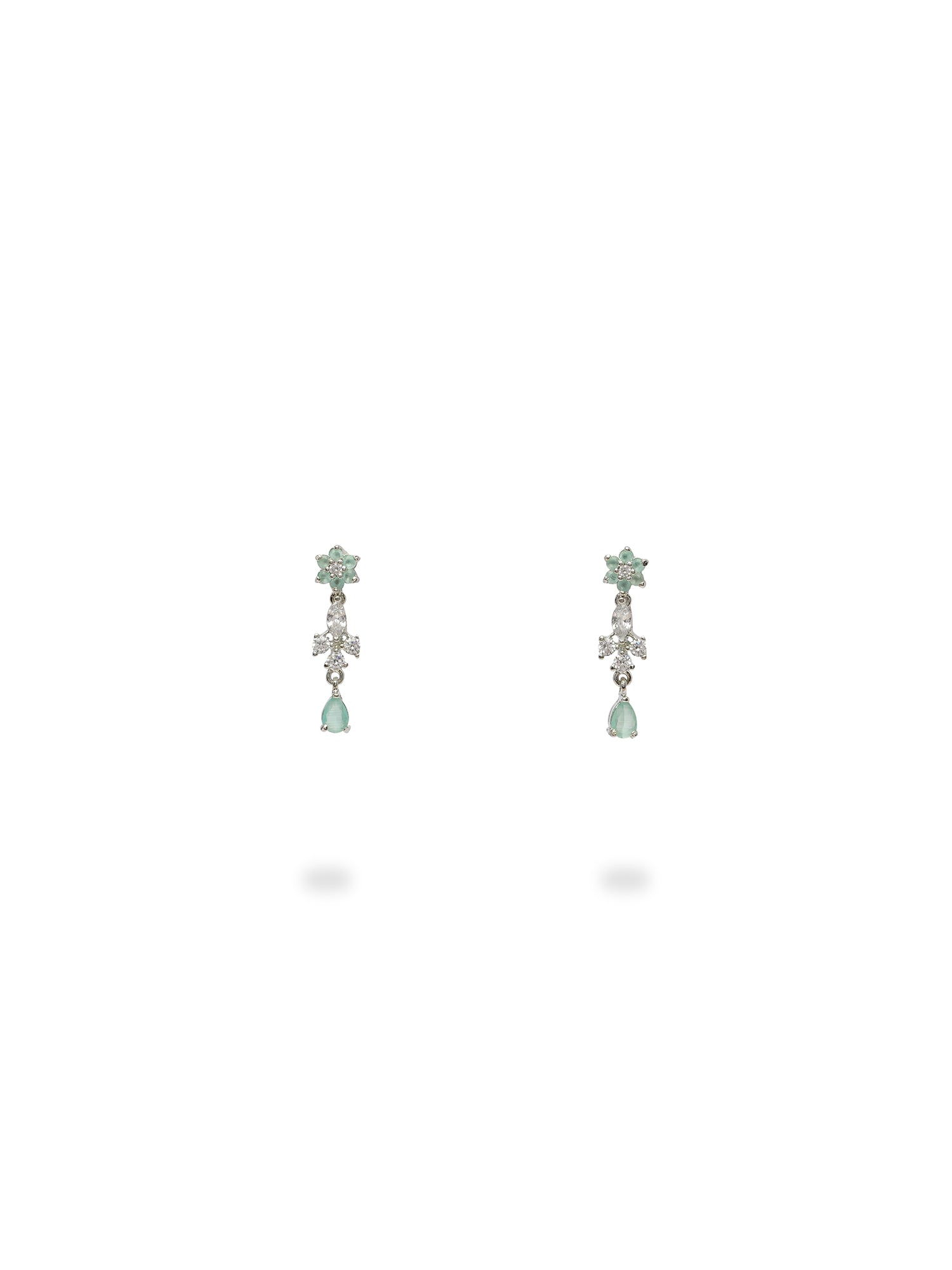 Verina Cubic Zirconia Necklace Set in Mint