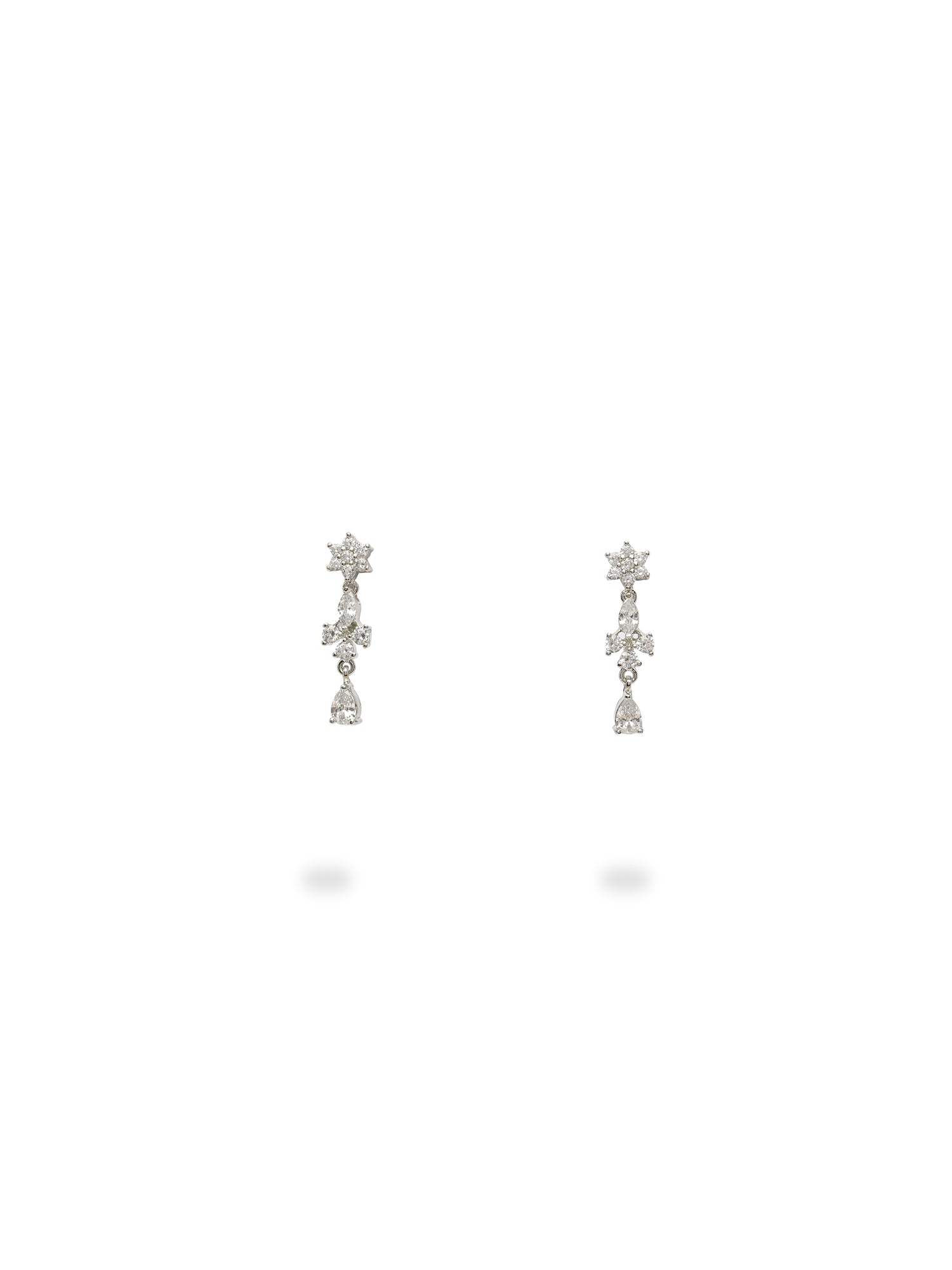 Verina Cubic Zirconia Necklace Set in Rhodium