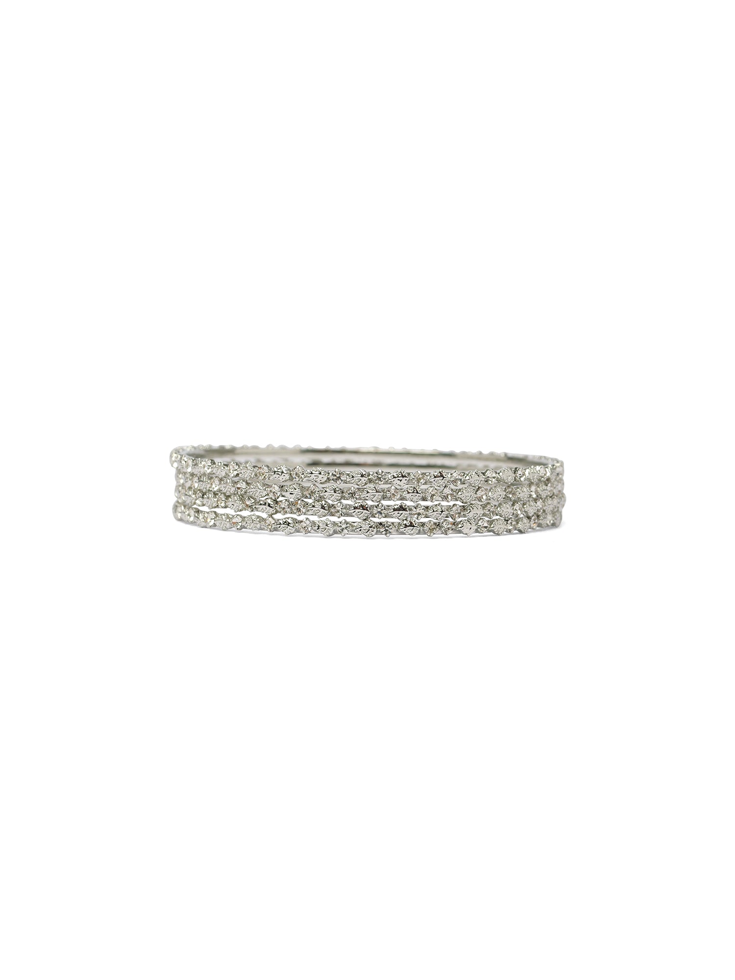 Vihana Diamante Bangles in Rhodium