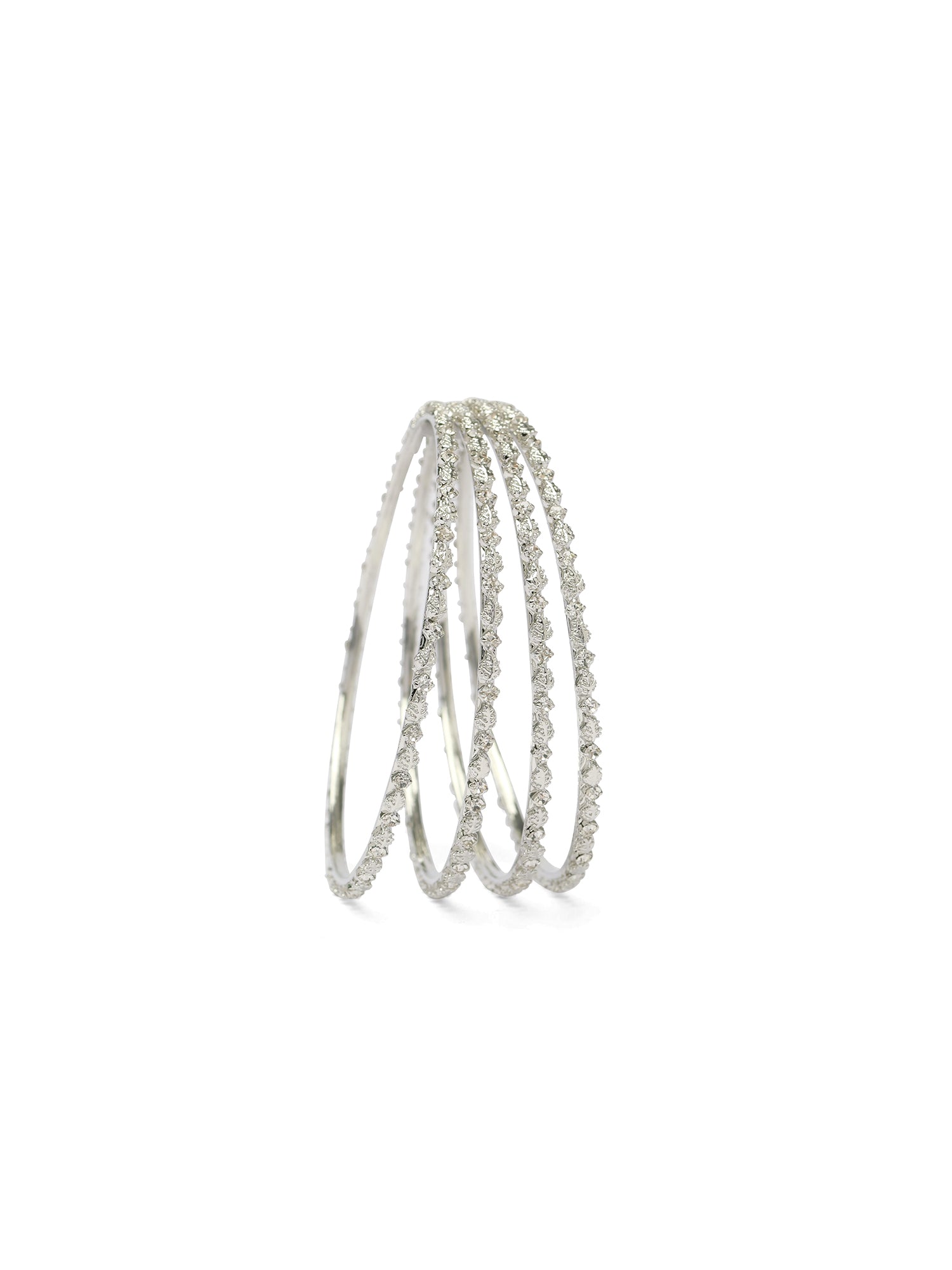 Vihana Diamante Bangles in Rhodium