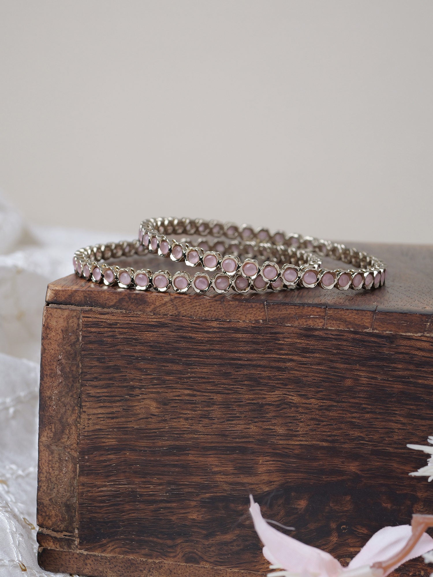 Vinaya Kada Bangles in Light Pink