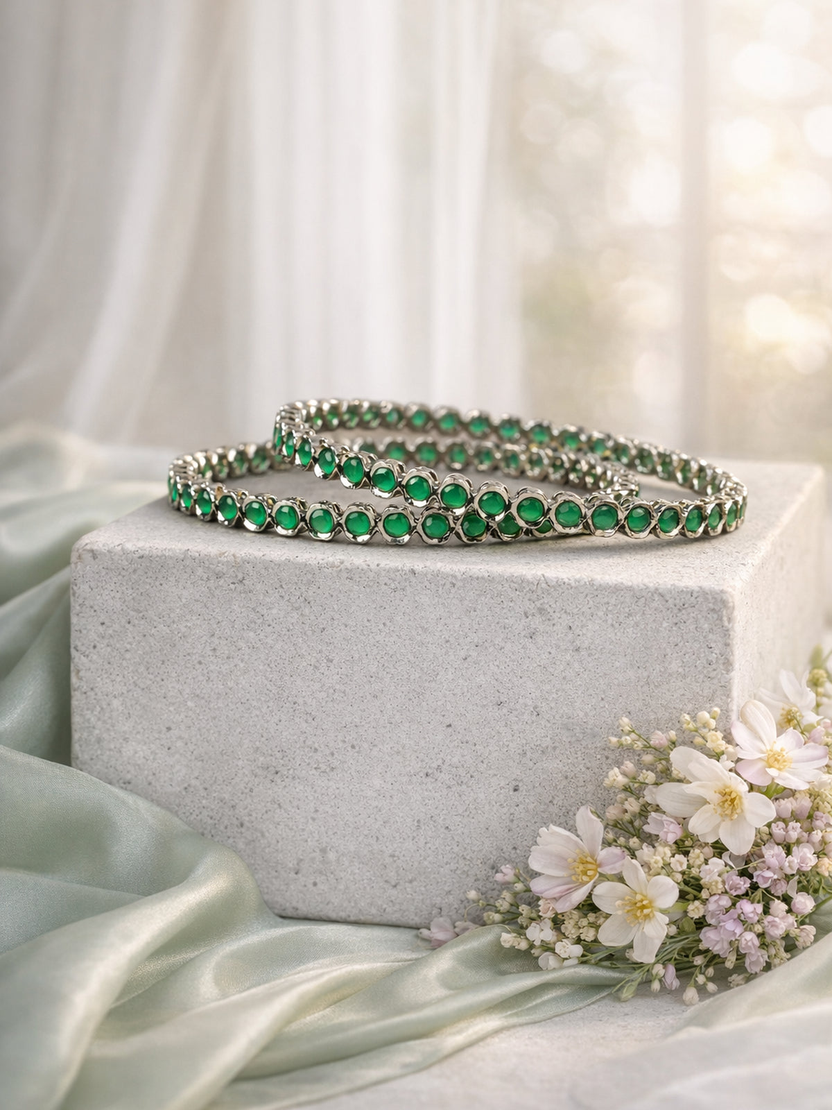 Vinaya Kada Bangles in Green
