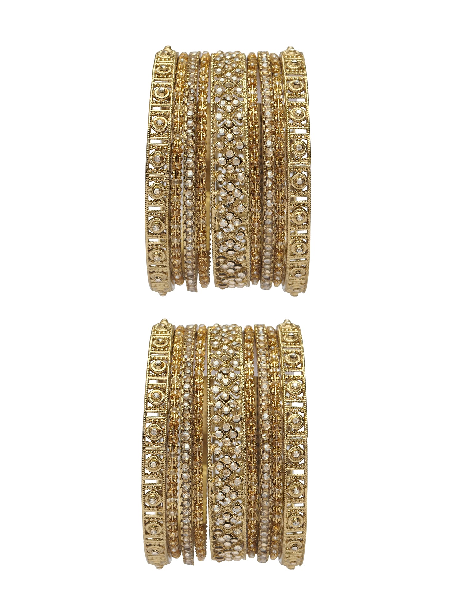 Yanira Bangle Set in Antique Gold