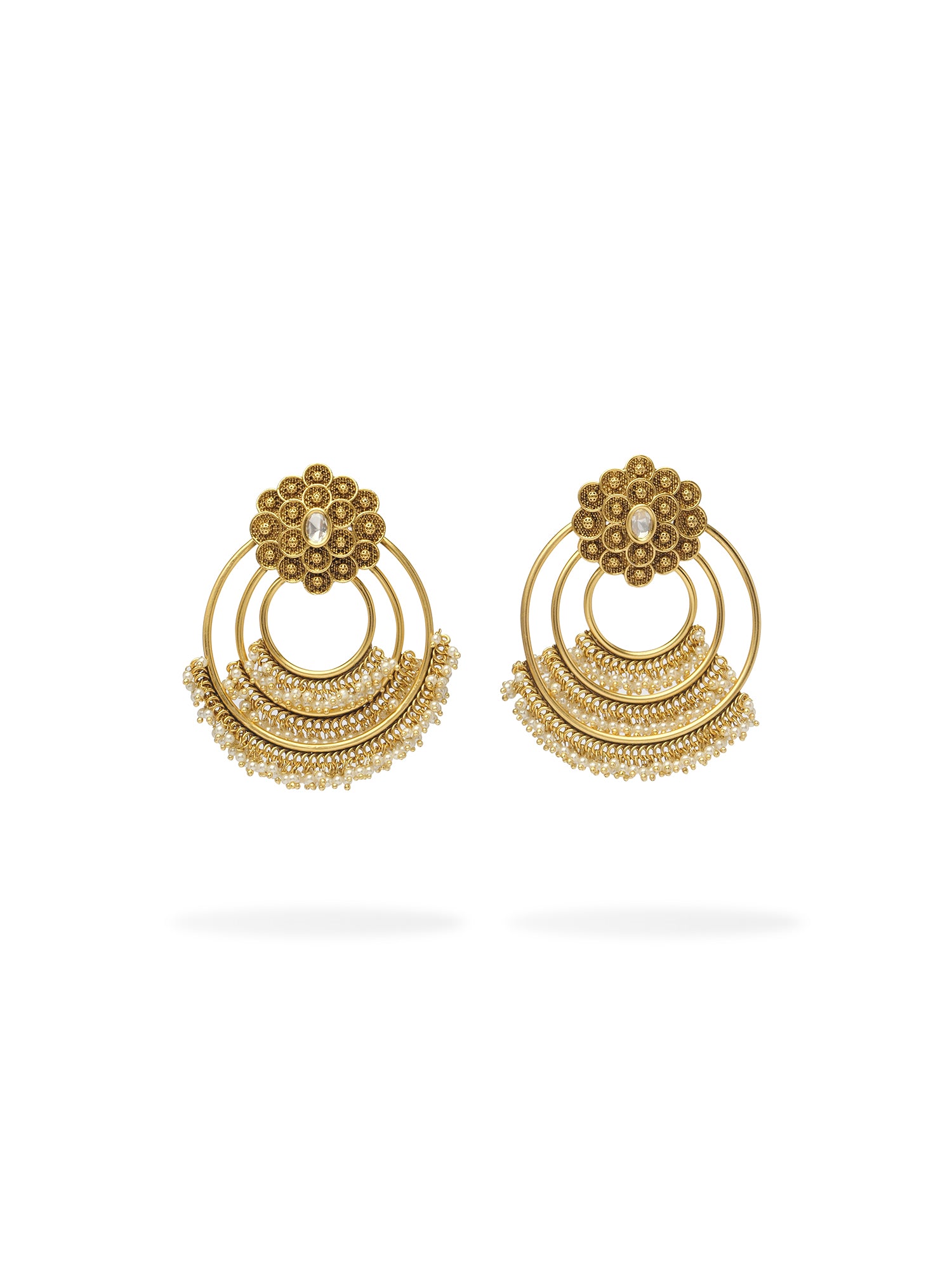 Yashika Kundan Earrings in Pearl
