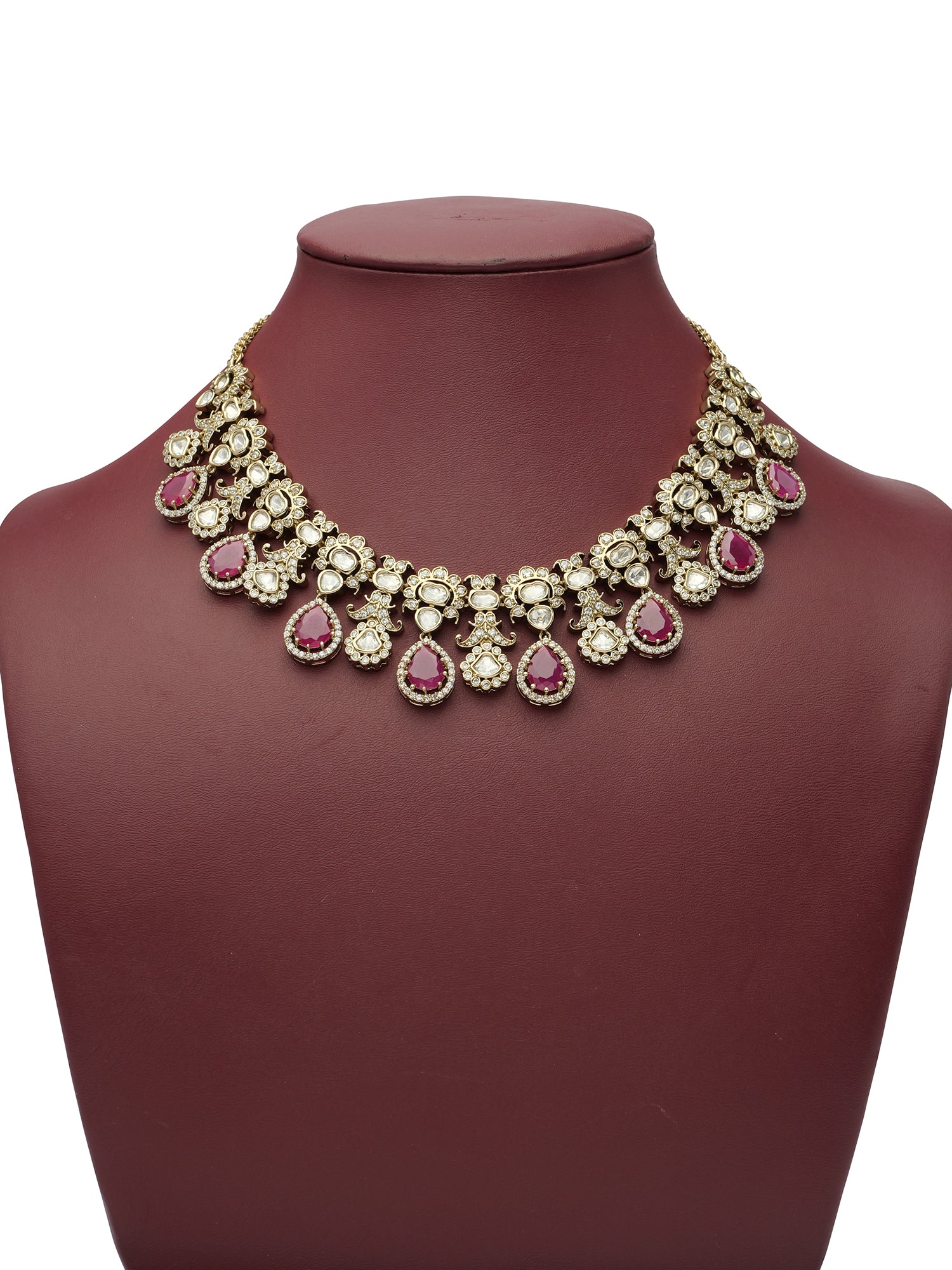 Yashmita Kundan Necklace Set in Ruby