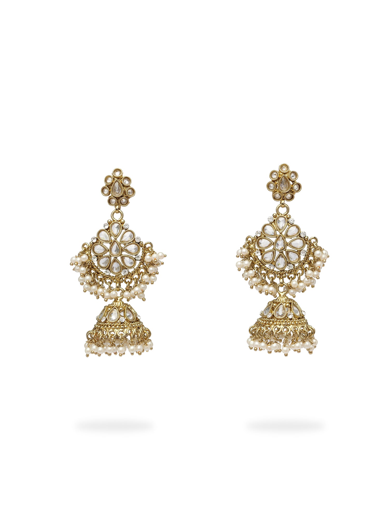 Yashvini Bridal Choker Set in Pearl and White
