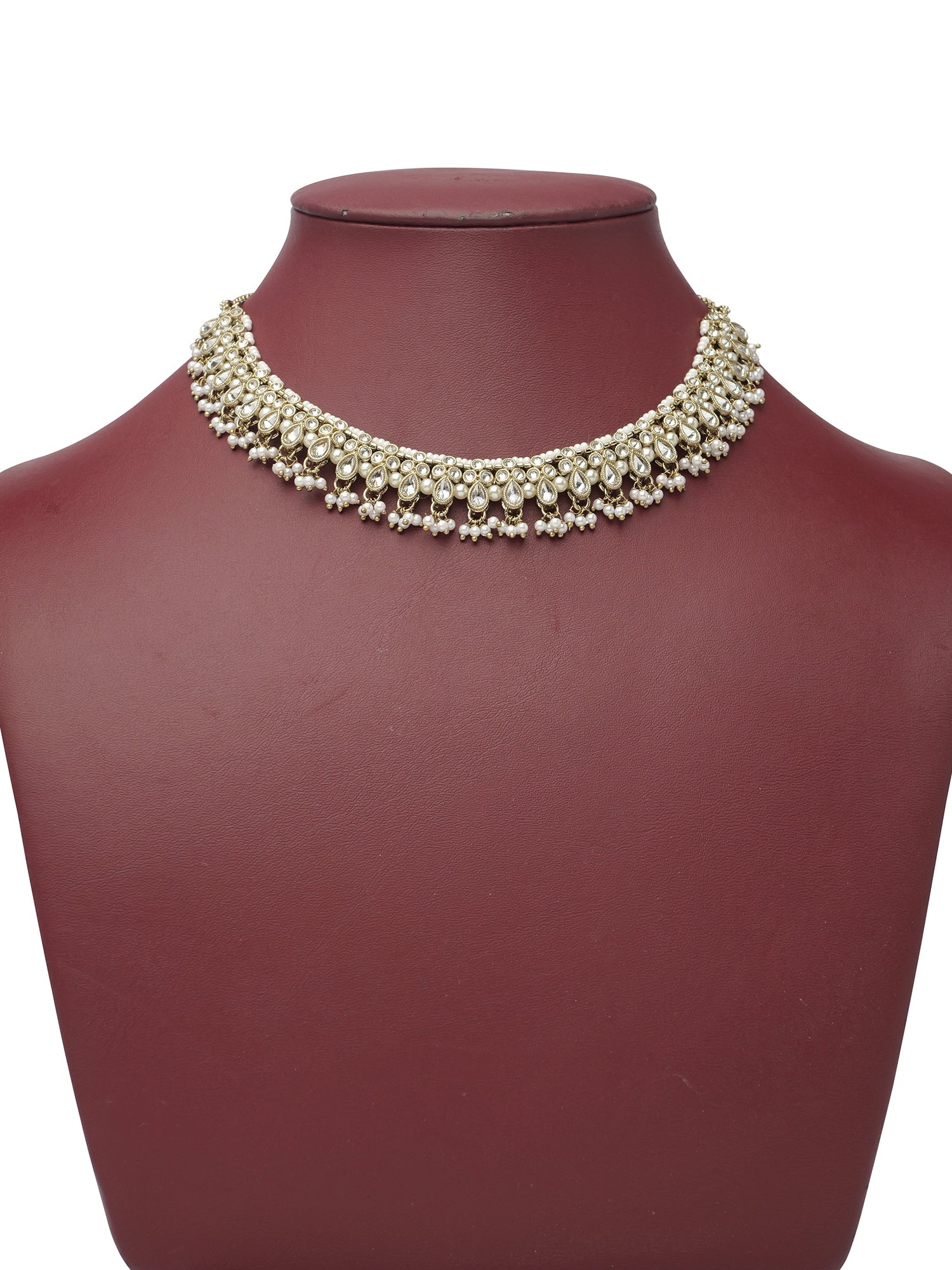 Yasmeen Necklace Set in White