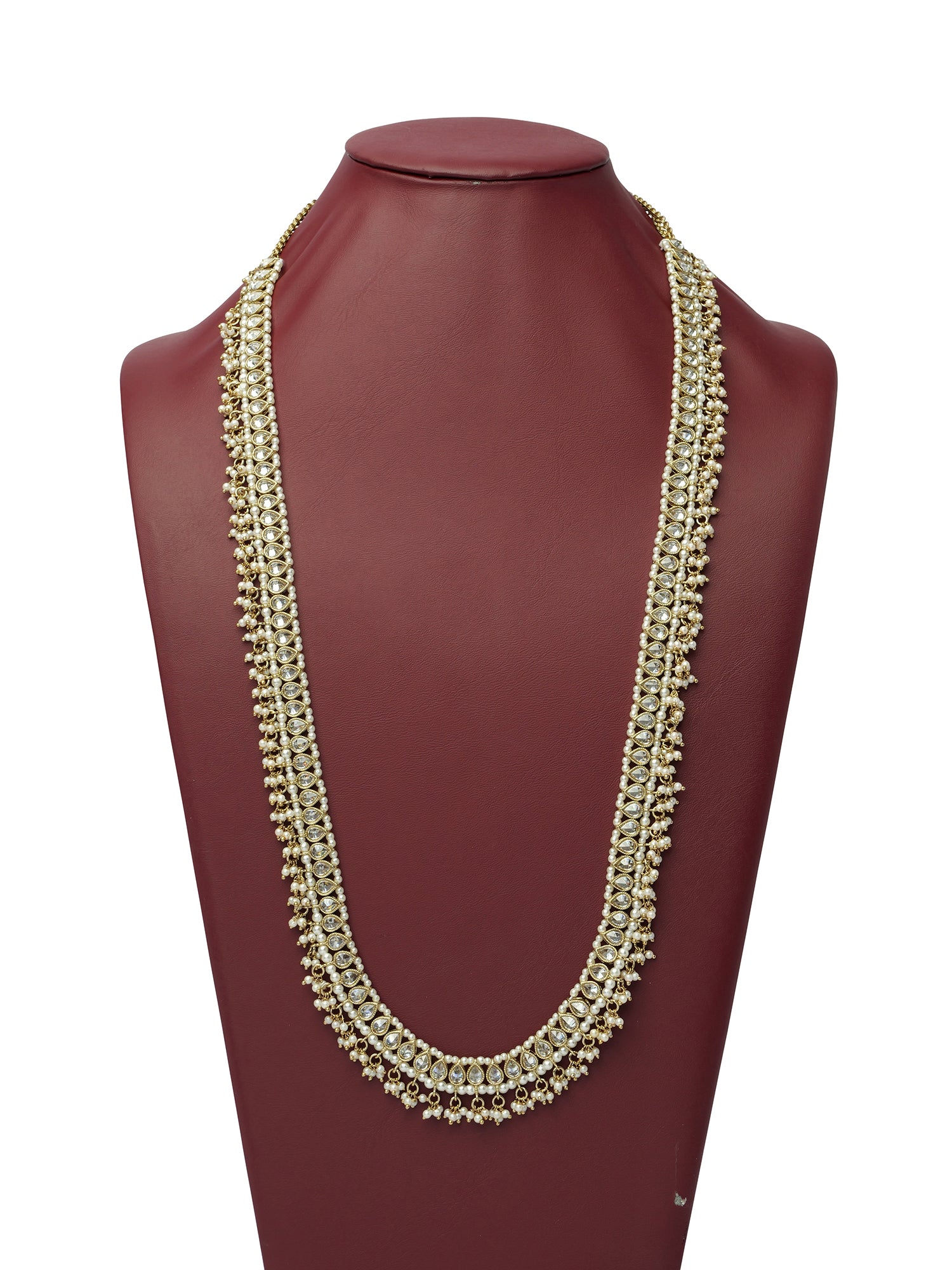 Yuvrani Long Chain in Pearl and White