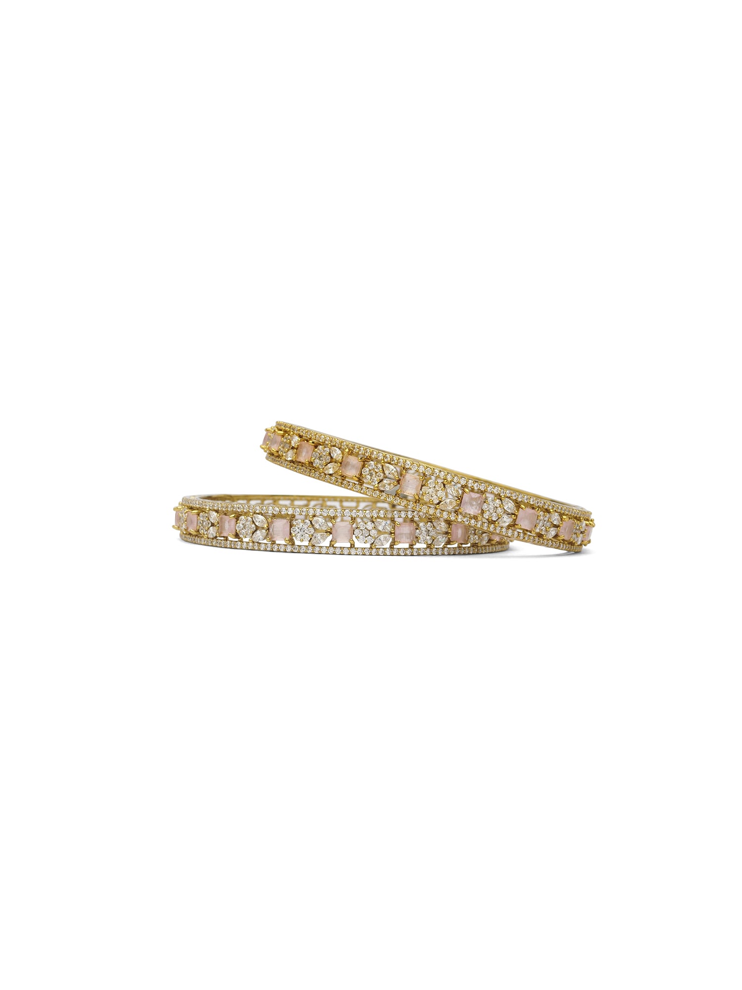 Zahira Pink Cubic Zirconia Bangles