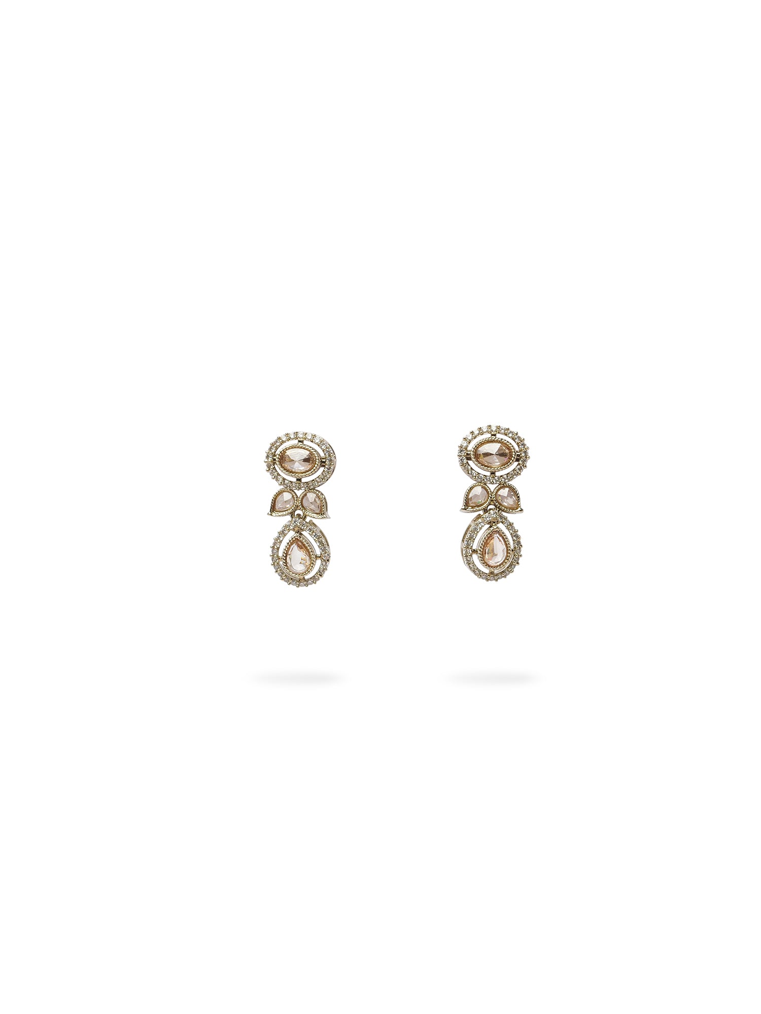 Zameen Necklace Set in Champagne