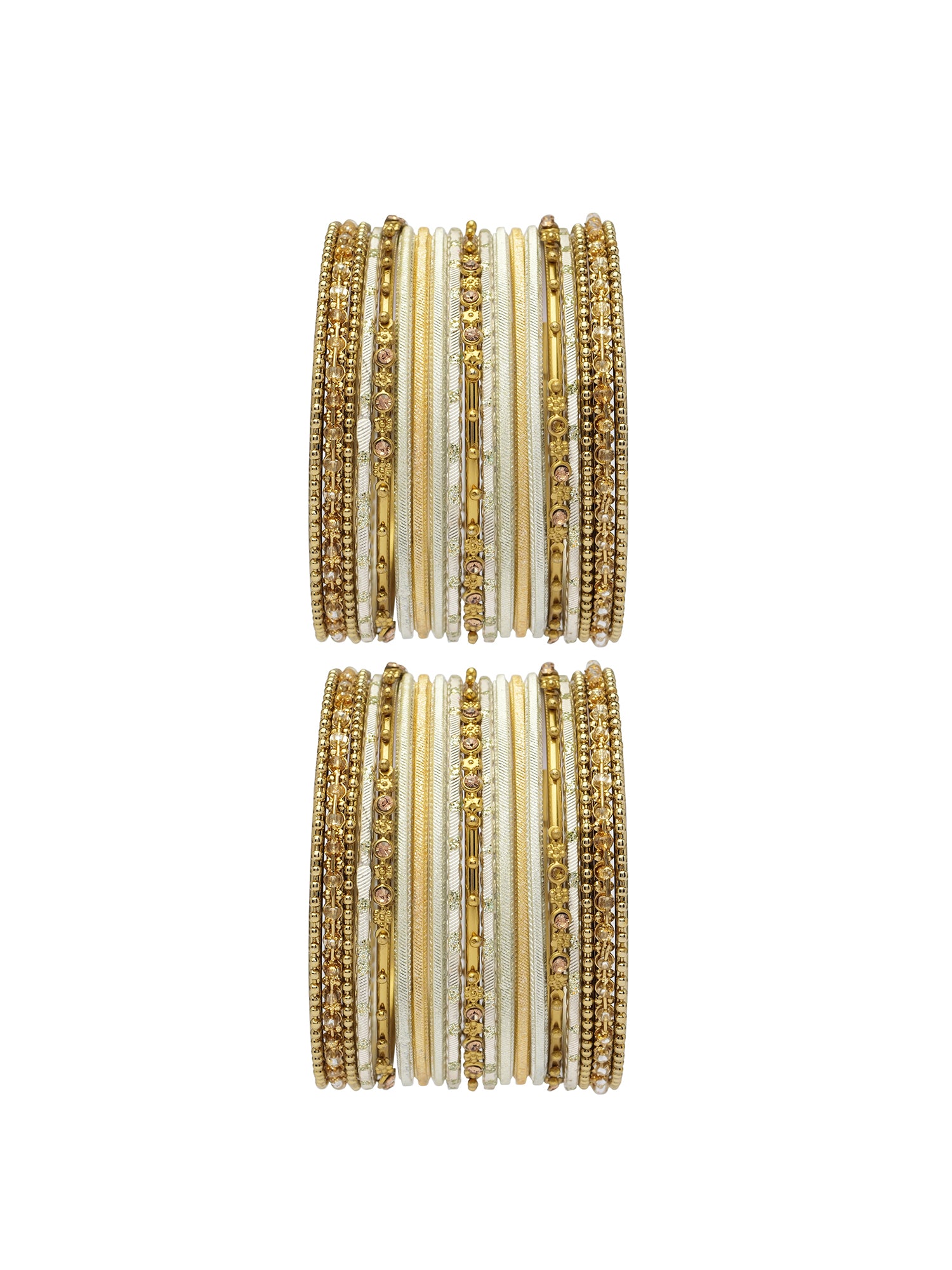 Zarina Antique Bangle Set in Champagne