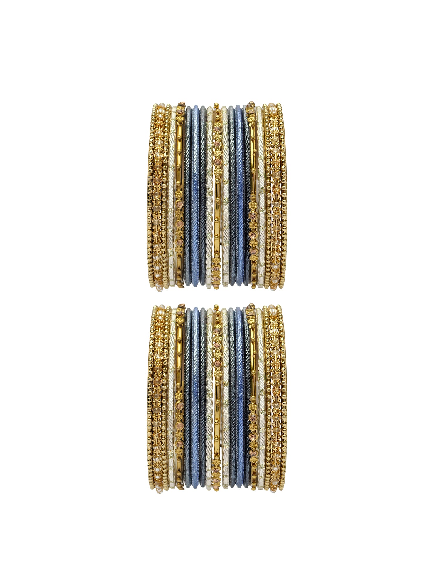 Zarina Antique Bangle Set in Blue