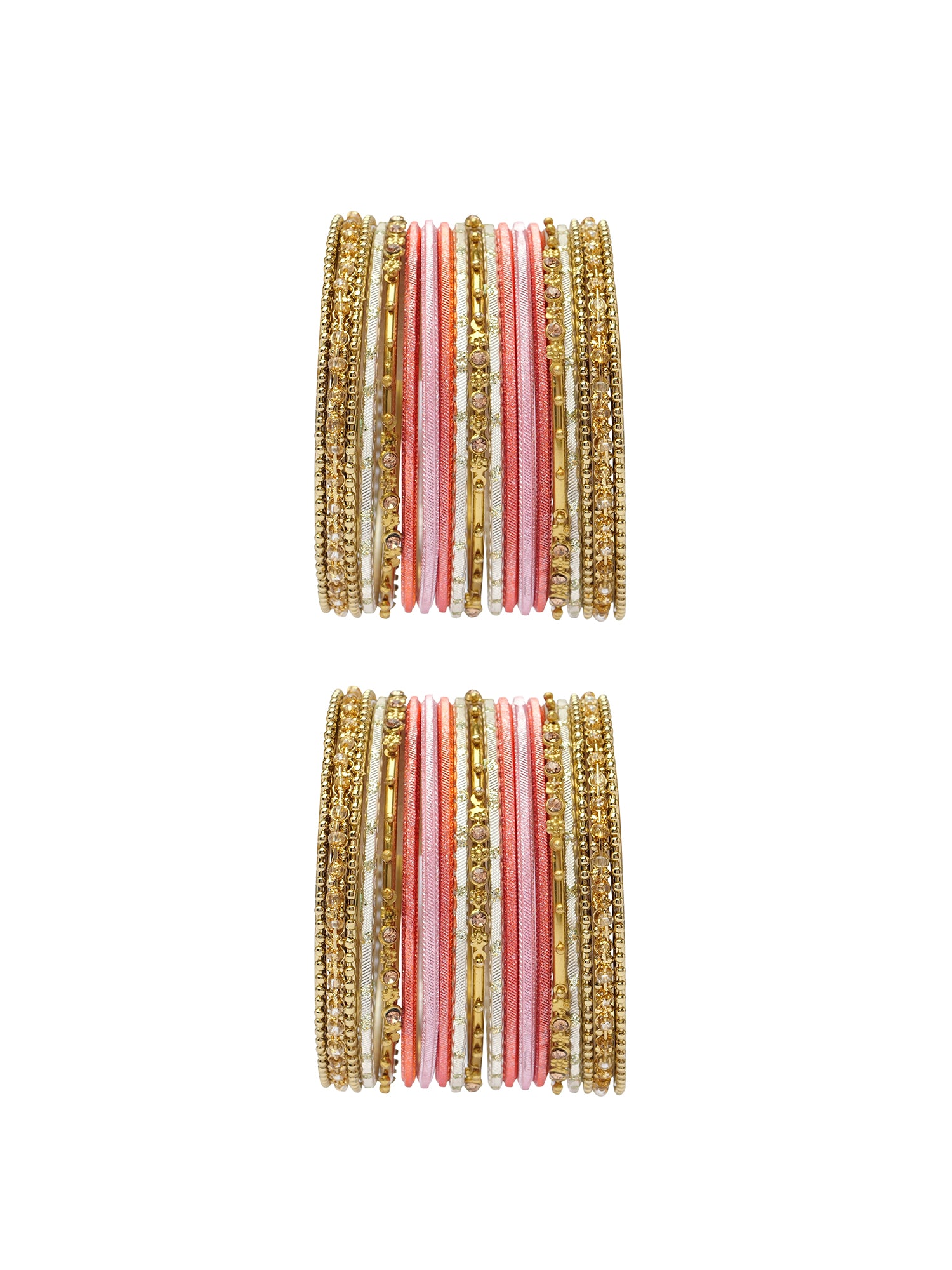 Zarina Antique Bangle Set in Orange