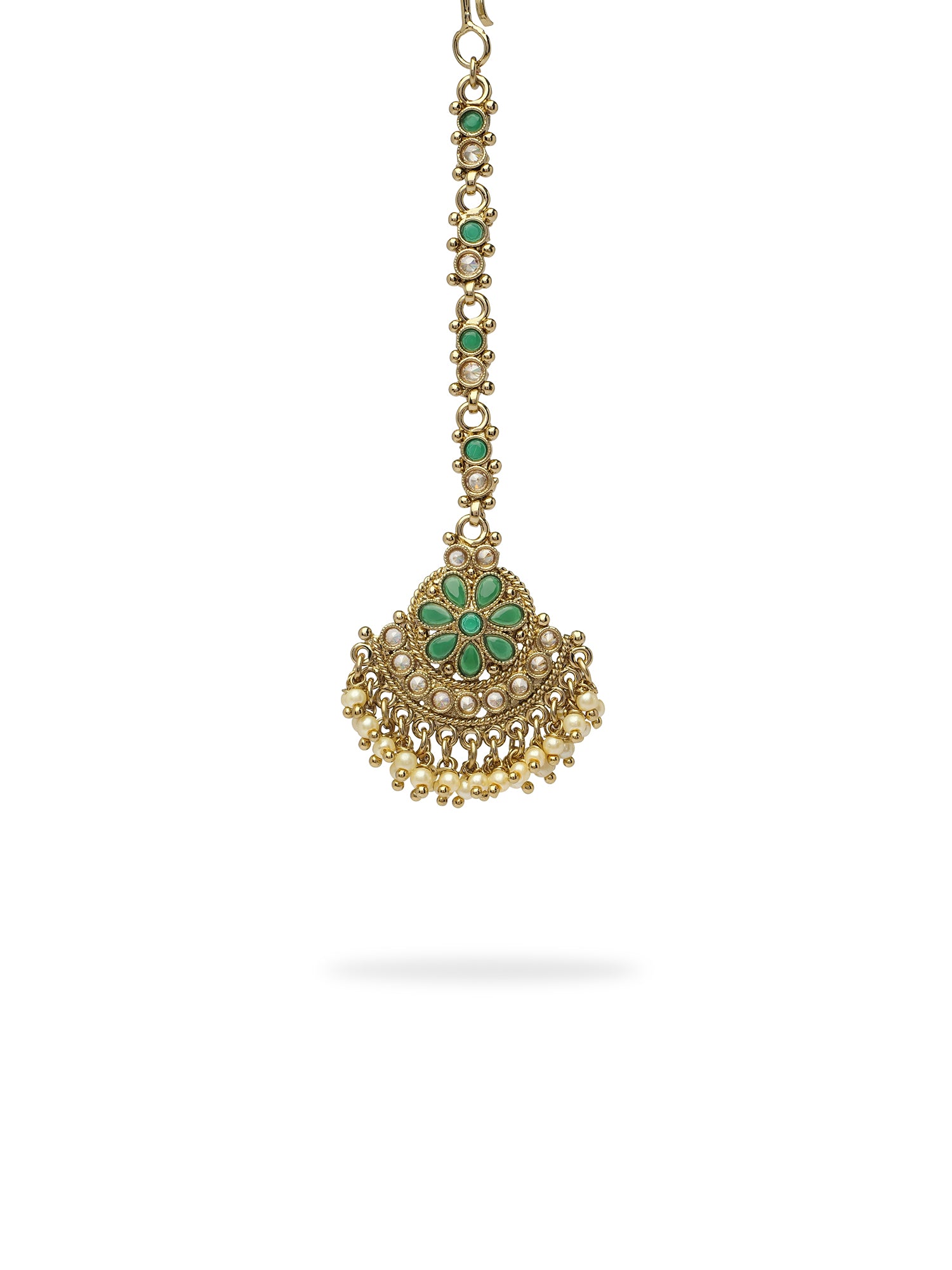Zarish Maang Tikka in Green