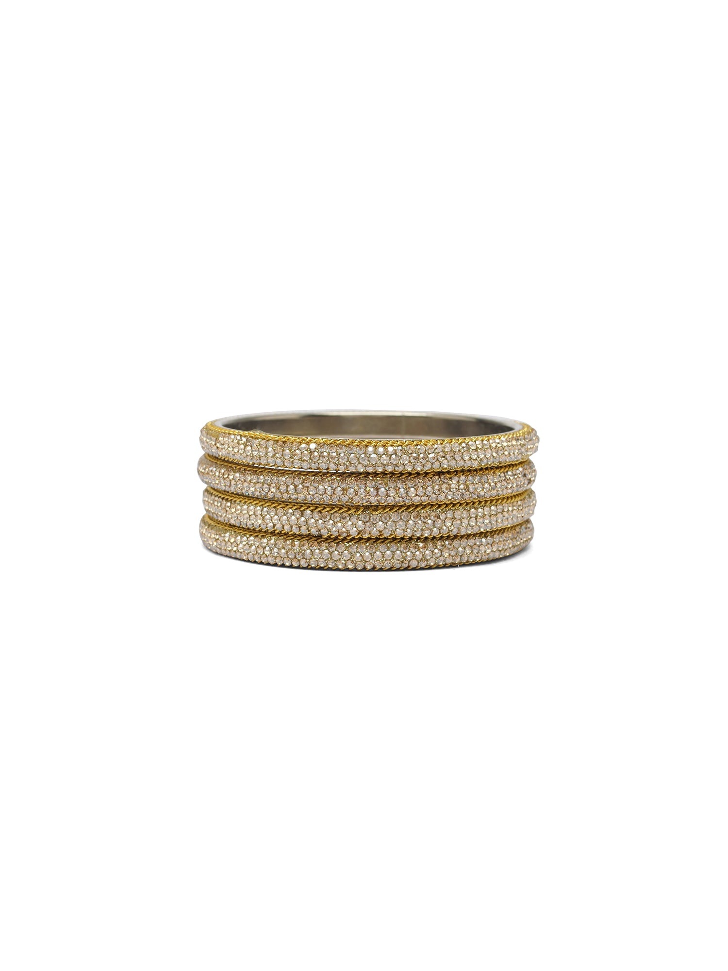 Zariya Diamante Lakh Bangles in White