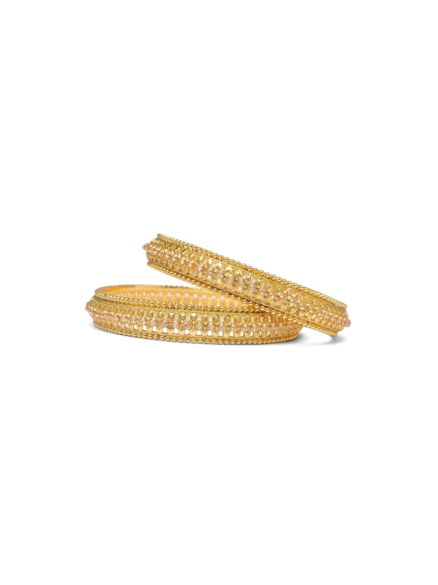Zayna Classic Kada Bangles in Champagne