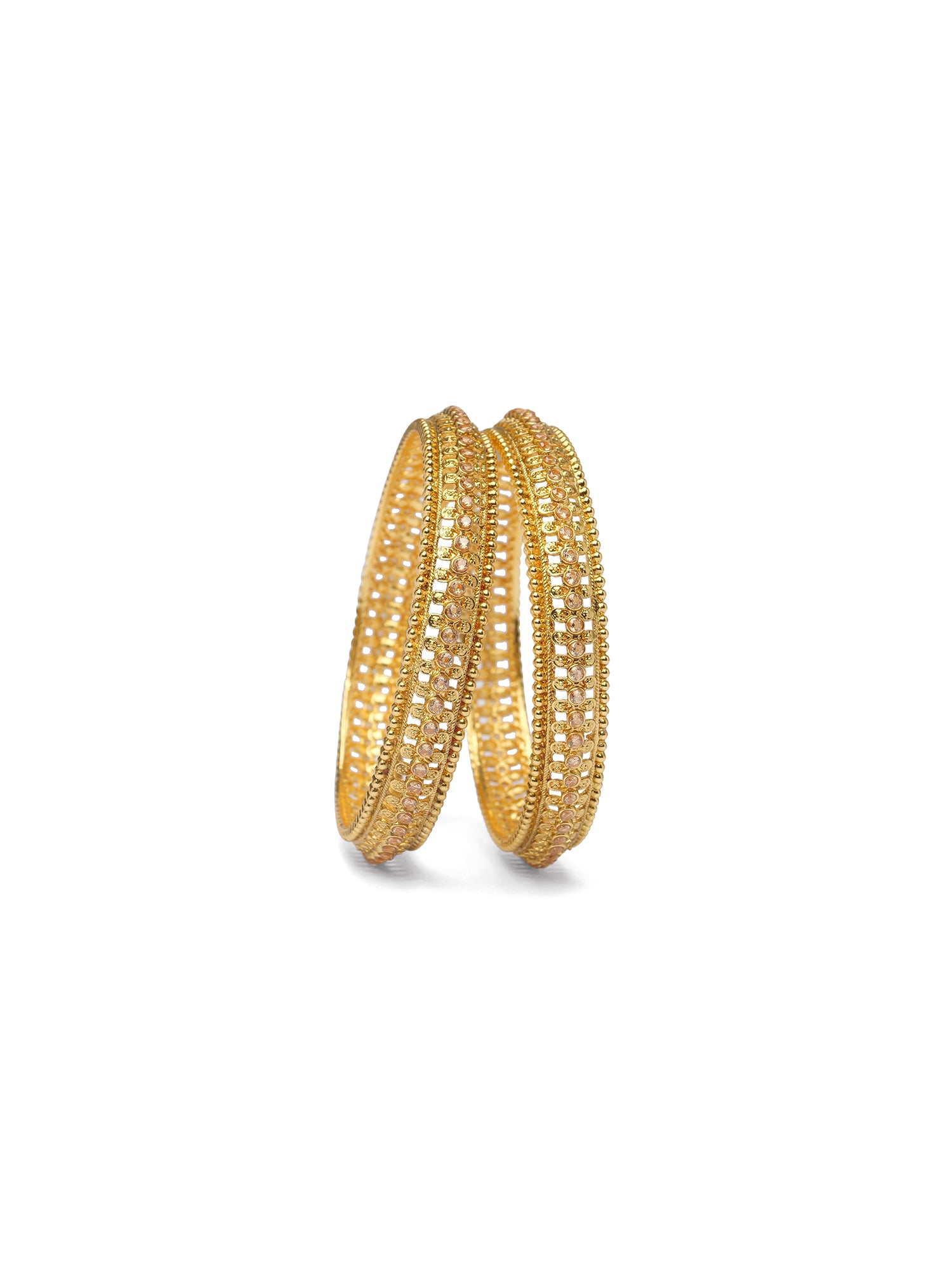 Zayna Classic Kada Bangles in Champagne