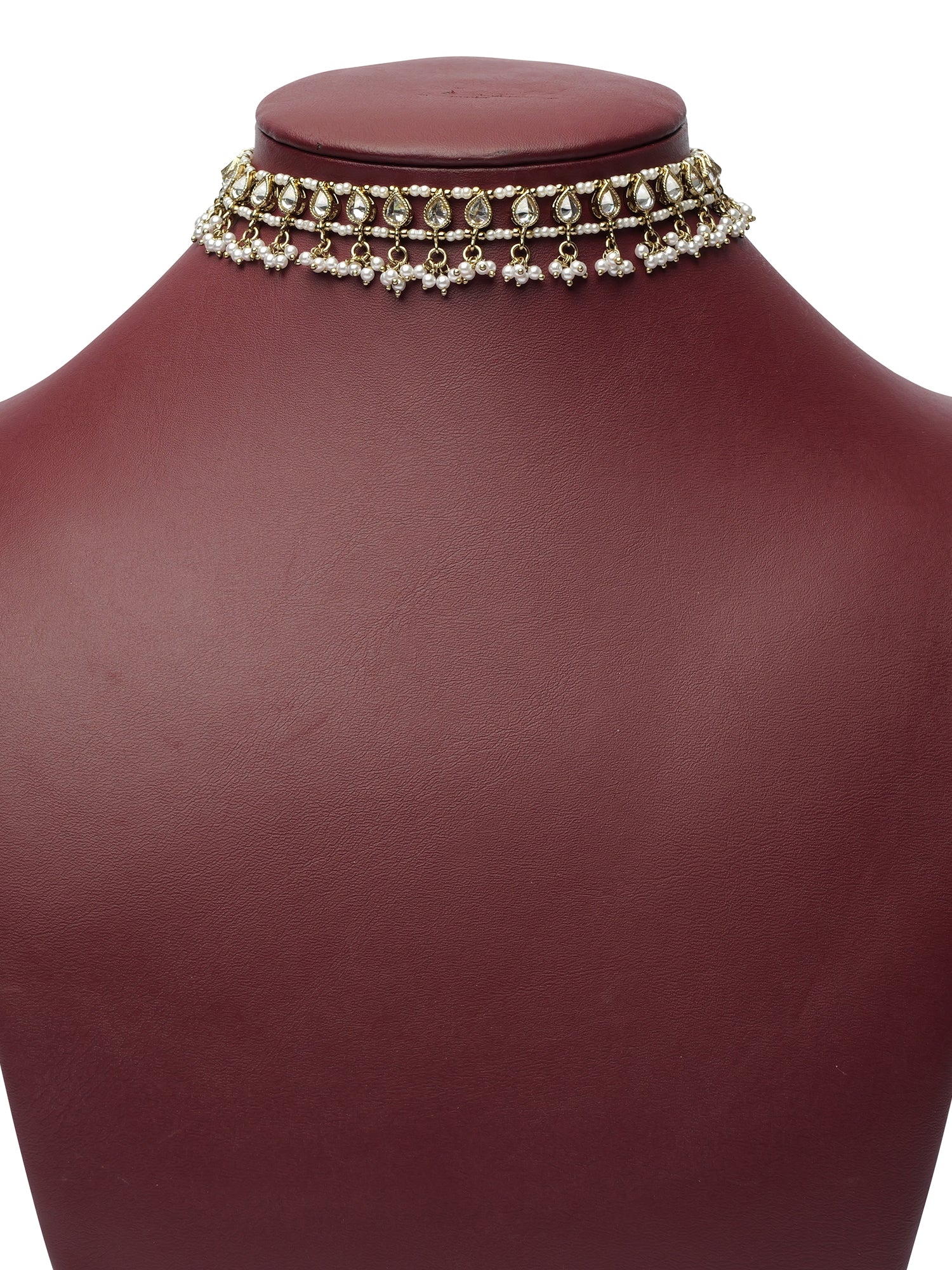 Zeena Necklace in Pearl and White
