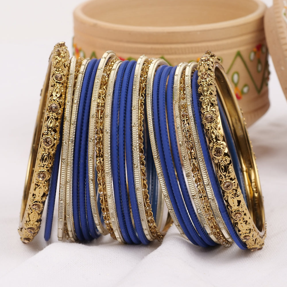 Classic Bangle Set in Marine Blue