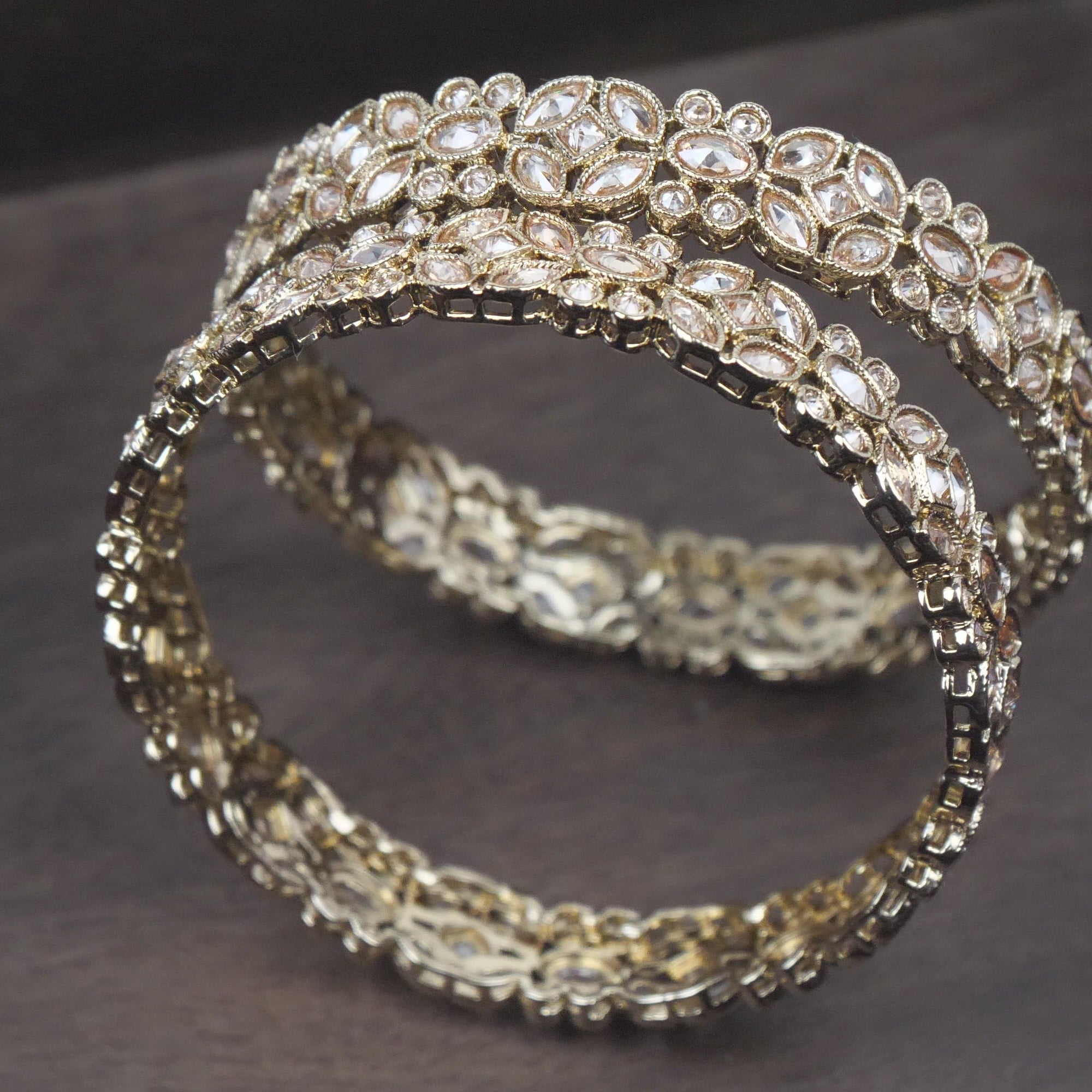 Urmi Indian Kadas in Antique Gold