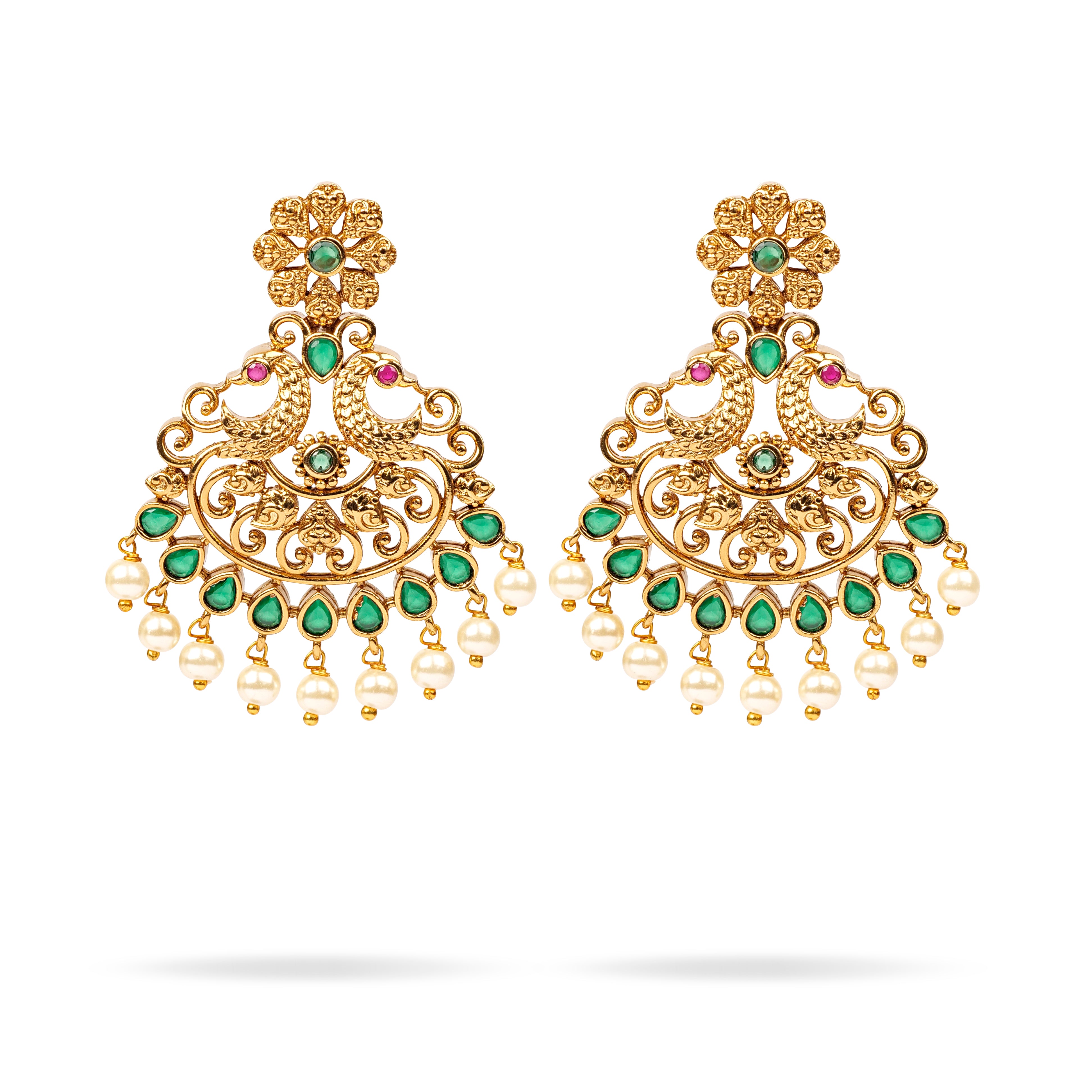 Mayura Classic Earrings in Green