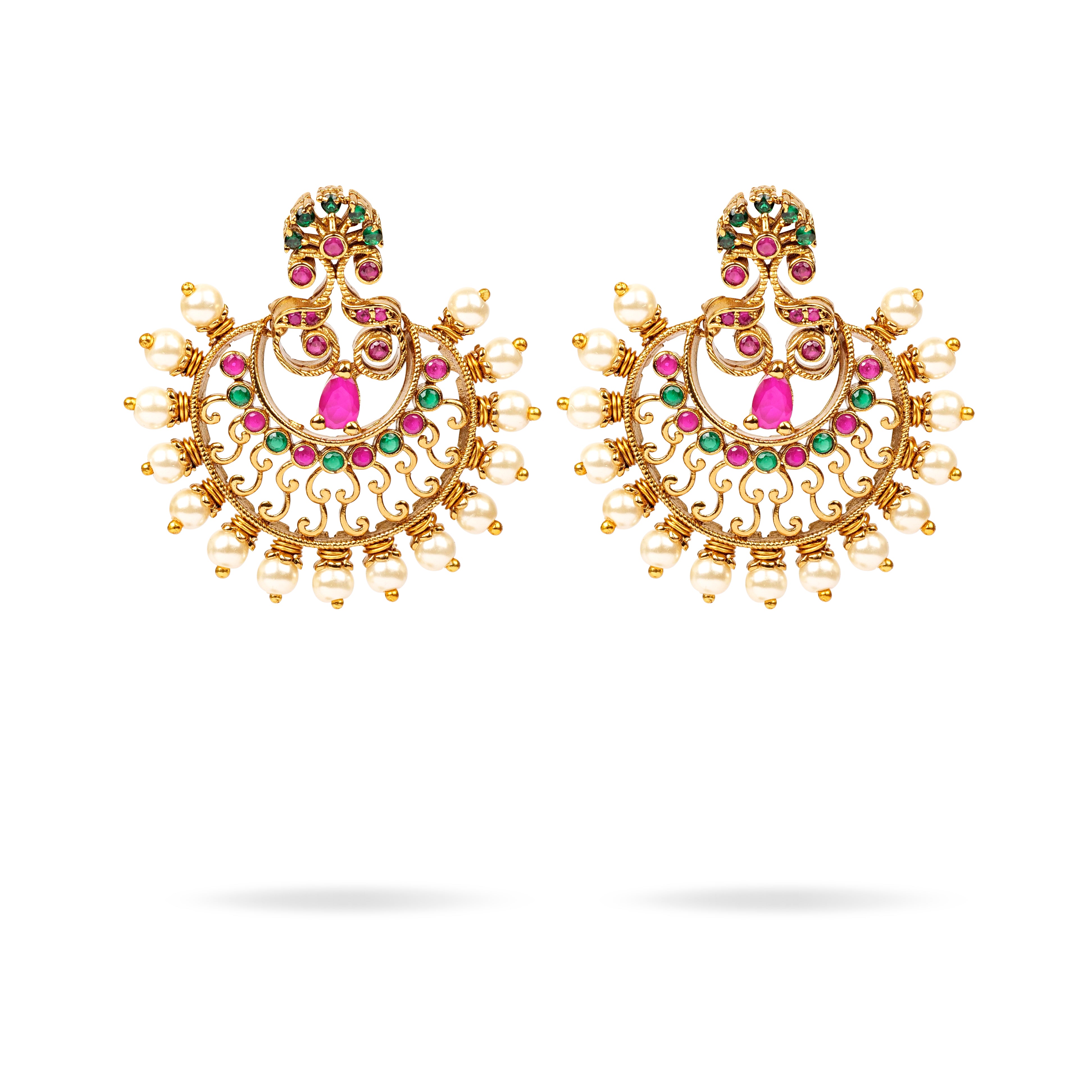 Kanjari Classic Chaand Earrings in Multi