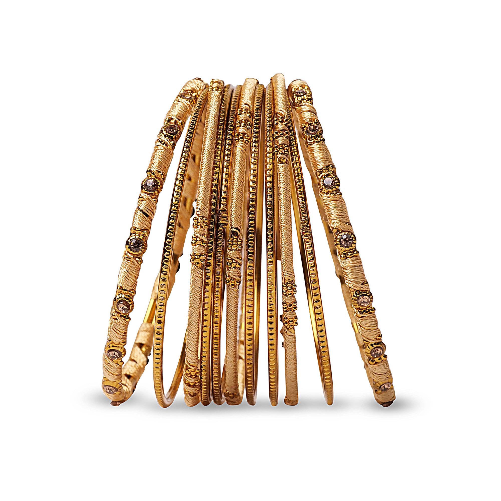 Golden Thread Bangle Stack