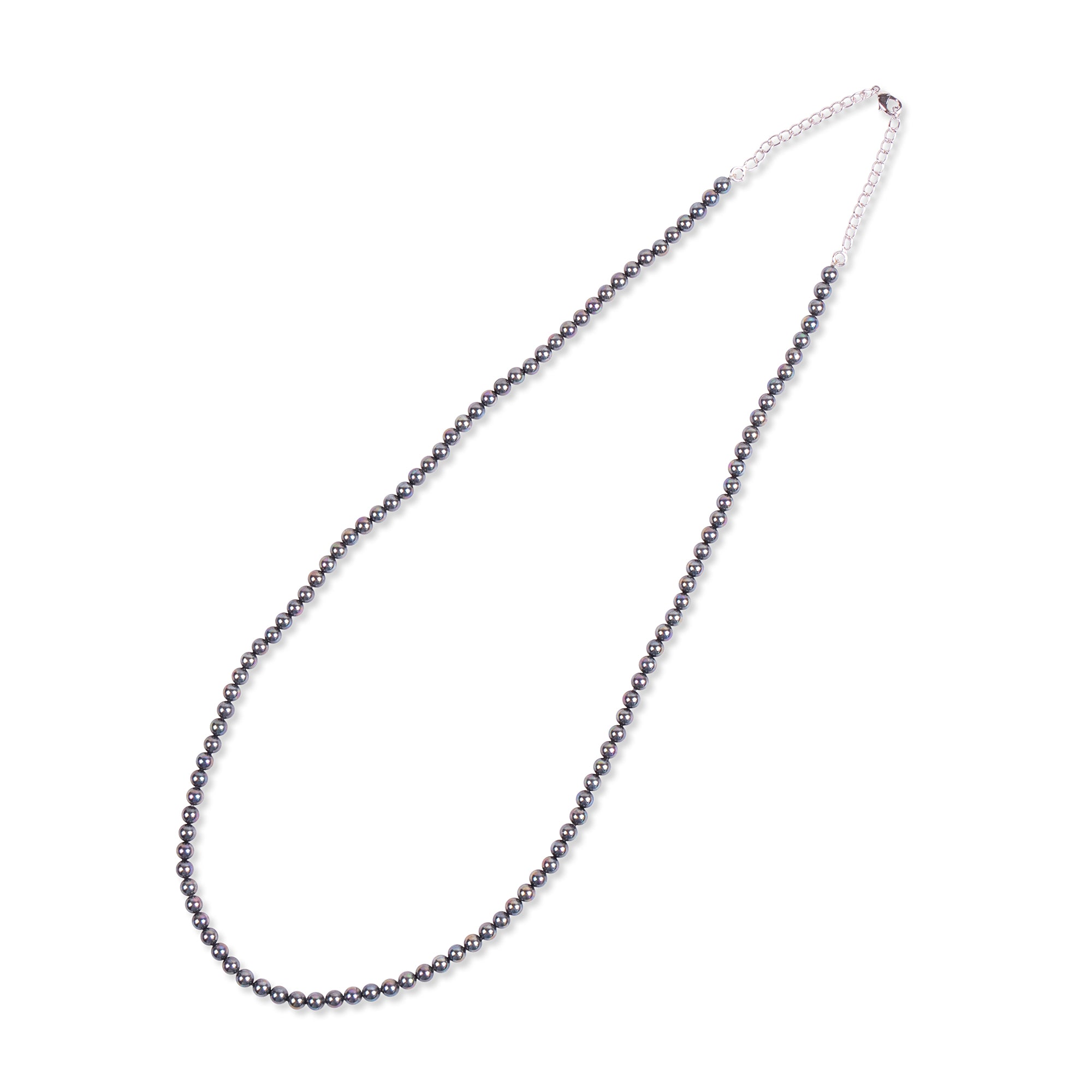 Grey Pearl Bead Long Chain
