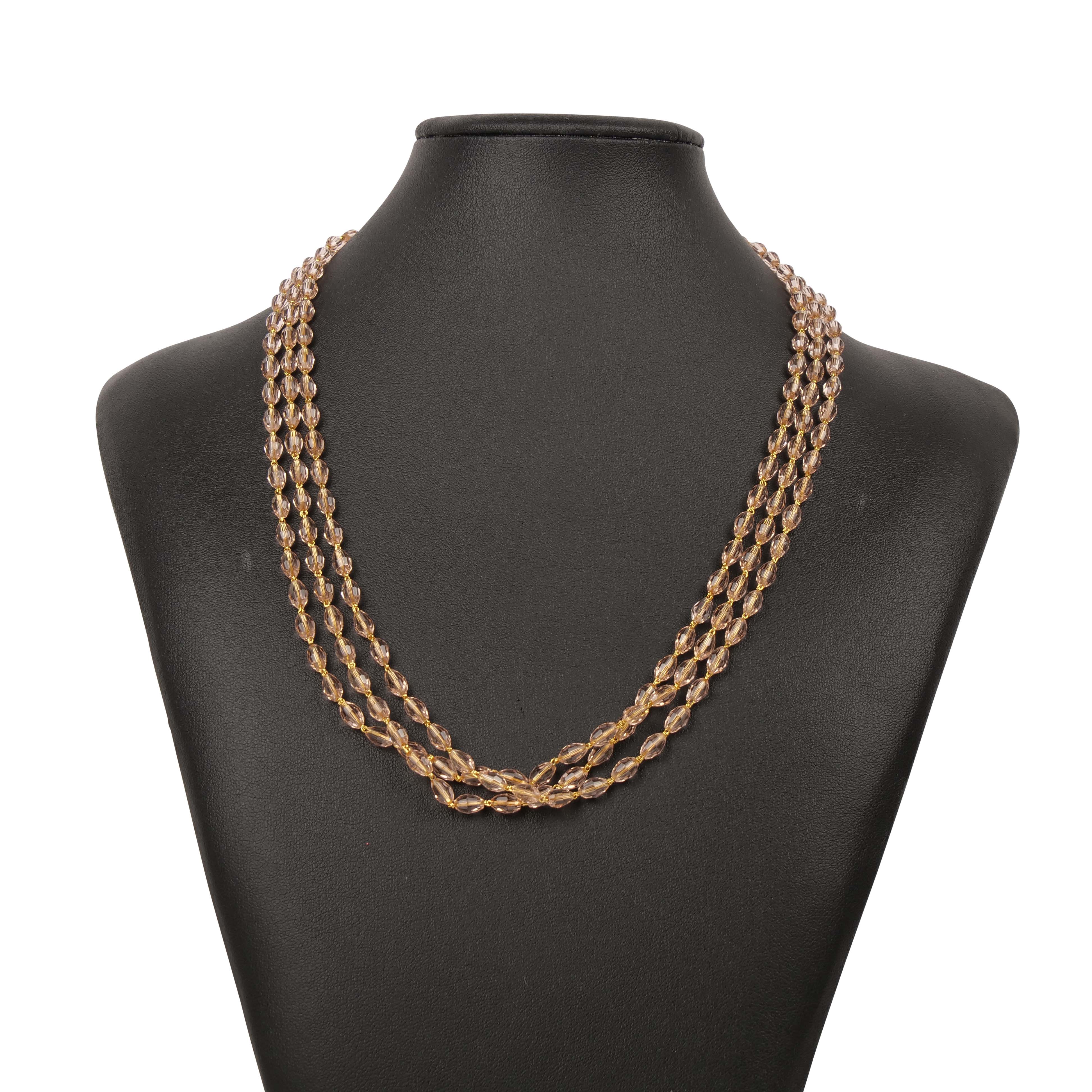 Beaded Necklace to Treasure in Light Topaz