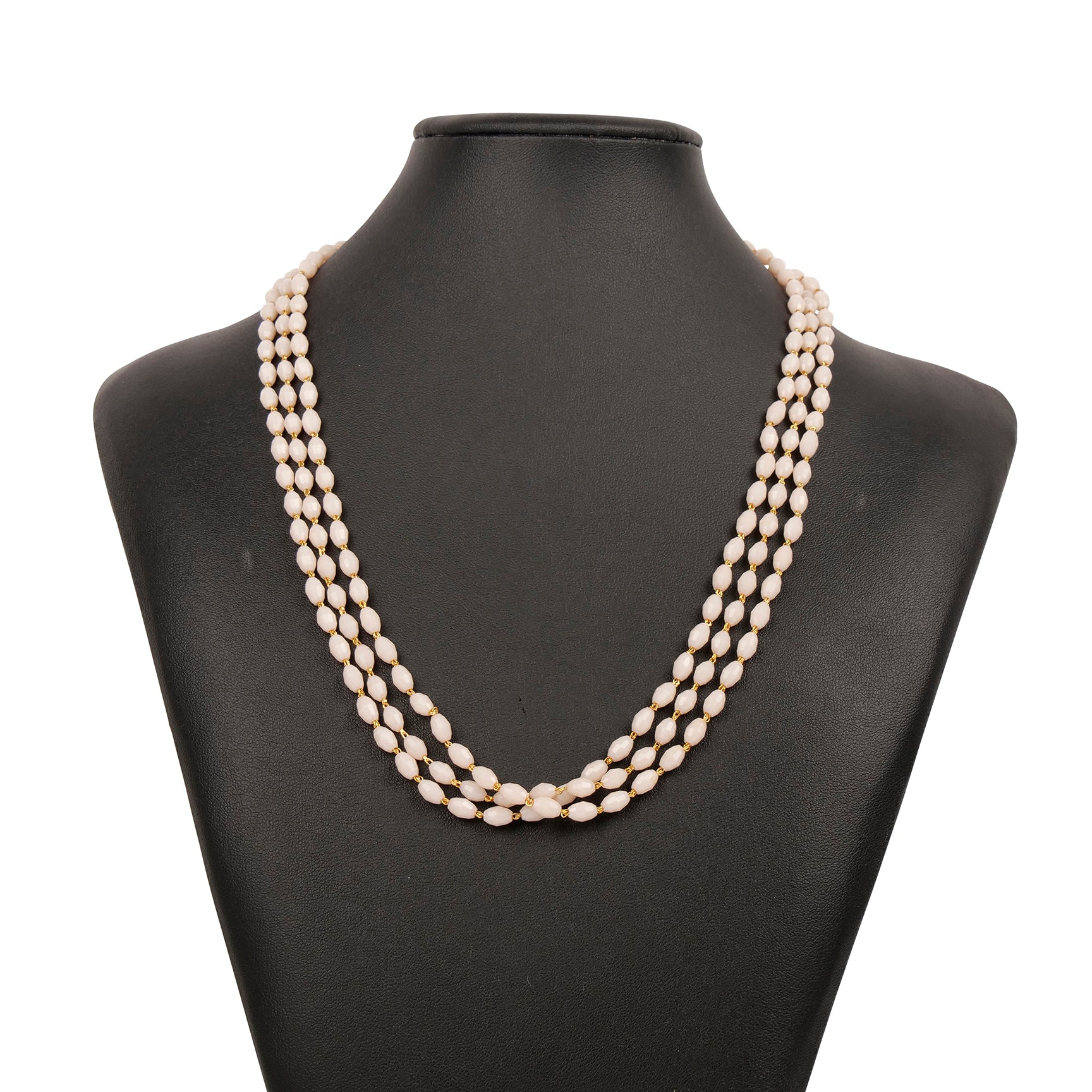 Beaded Necklace to Treasure in Light Pink