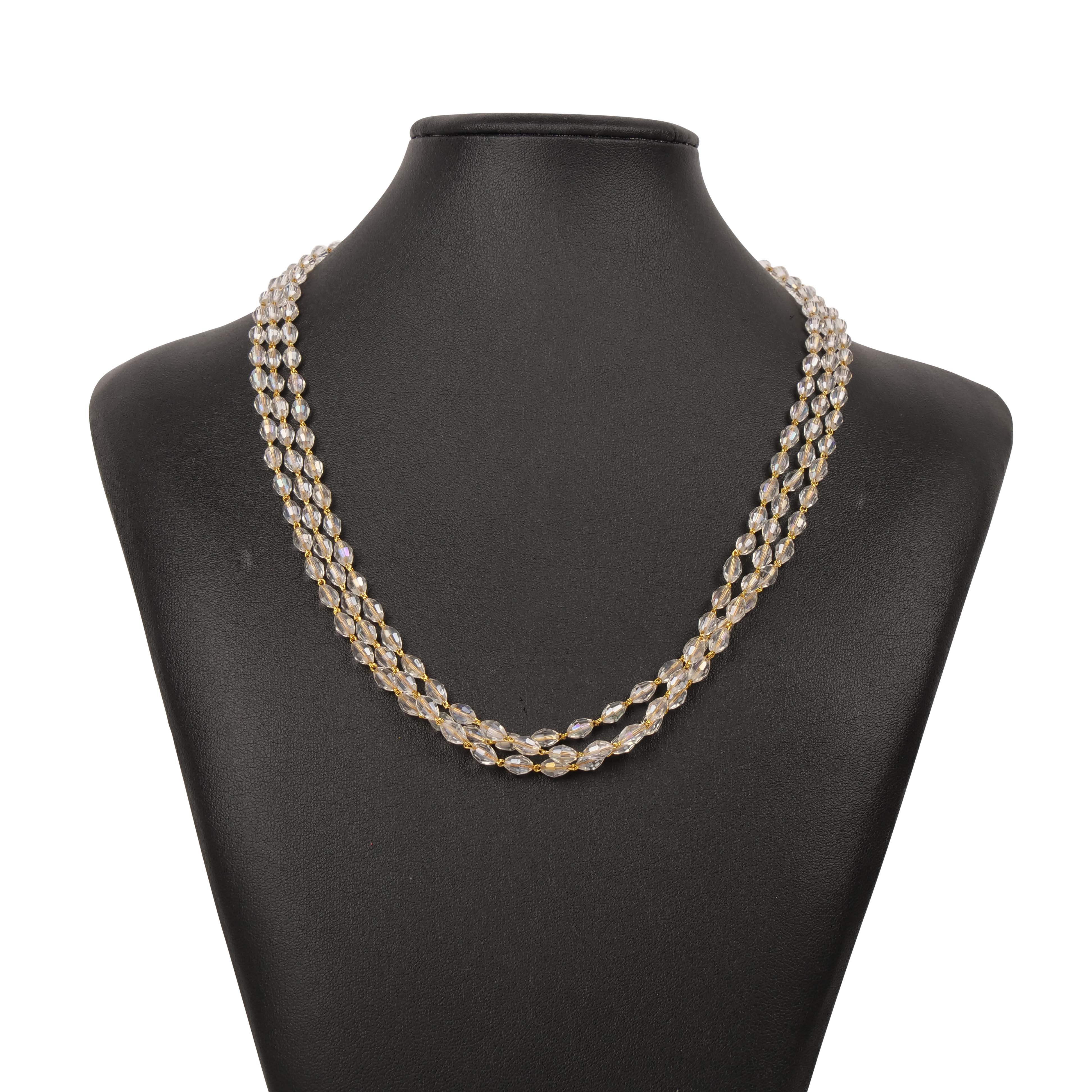 Beaded Necklace to Treasure in White