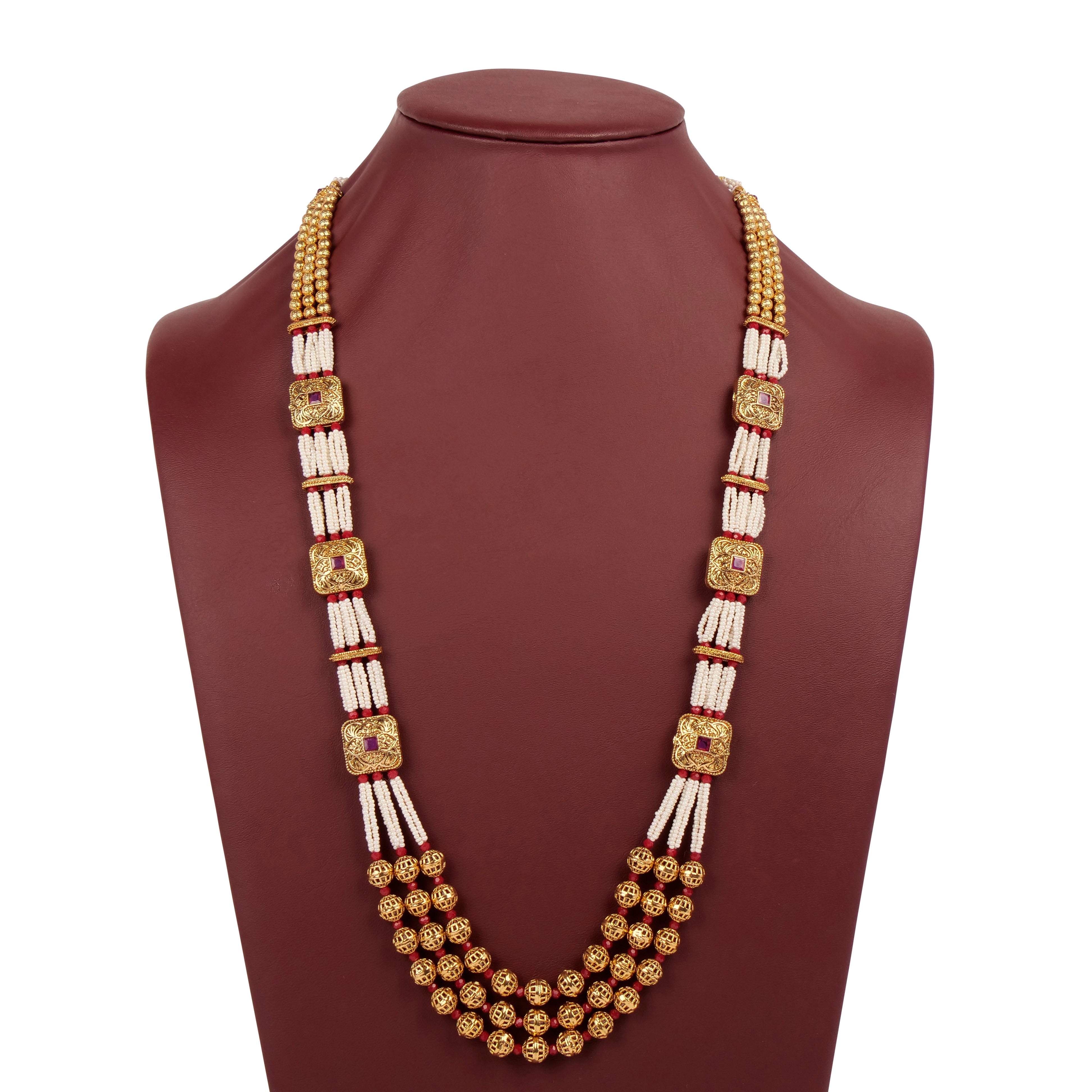 Adira Regal Layered Long Necklace Set