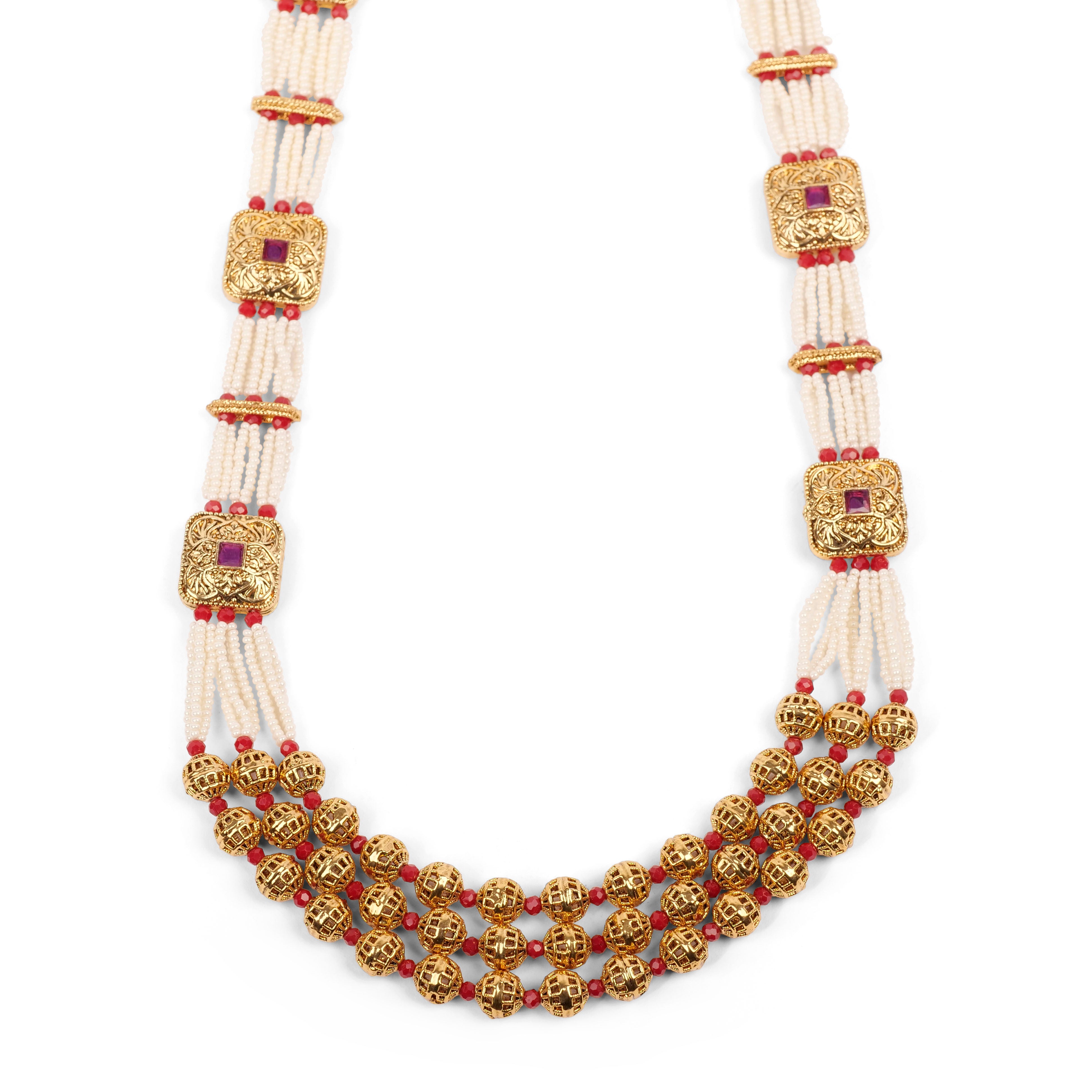 Adira Regal Layered Long Necklace Set