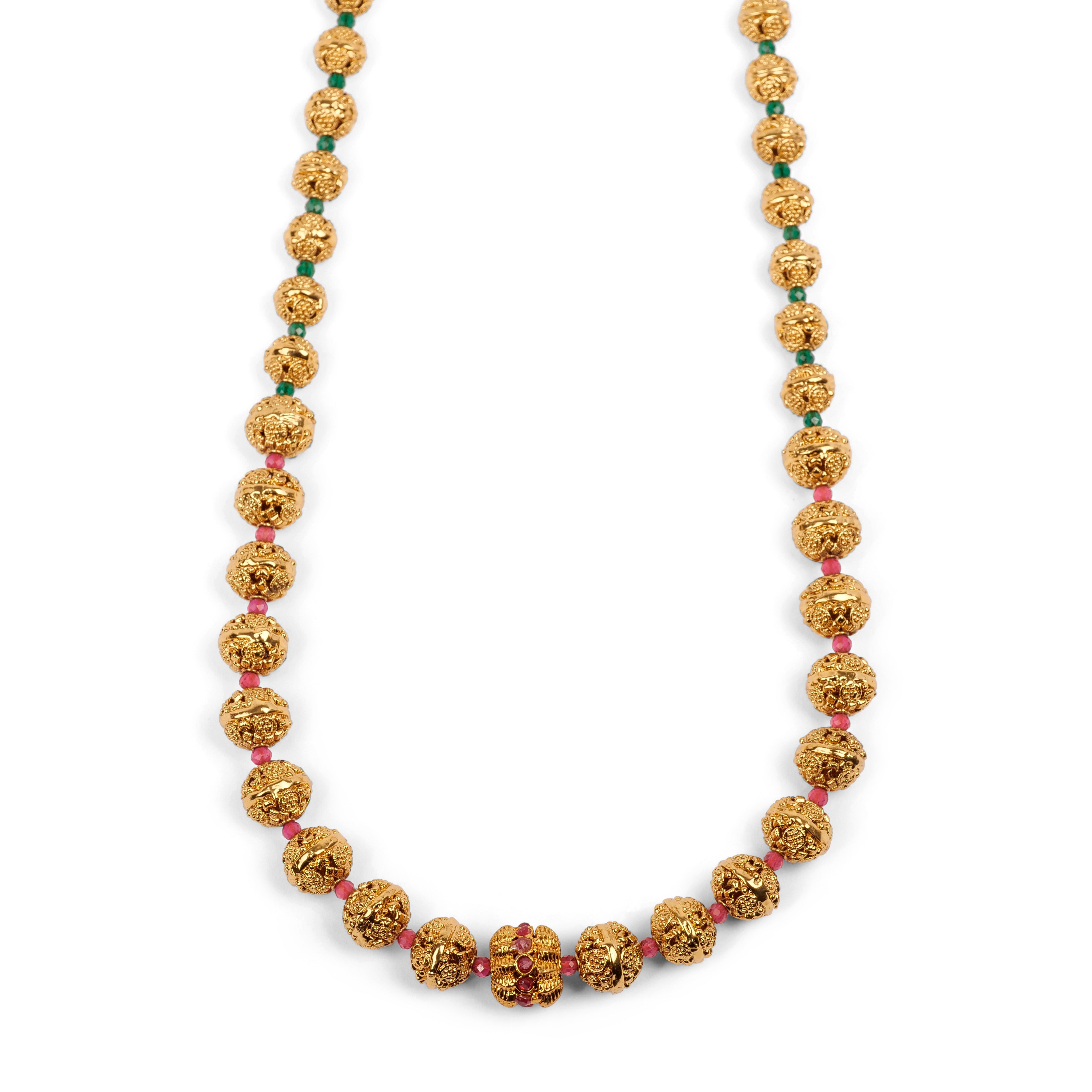 Sayoni Barrel Bead Chain Set in Multi