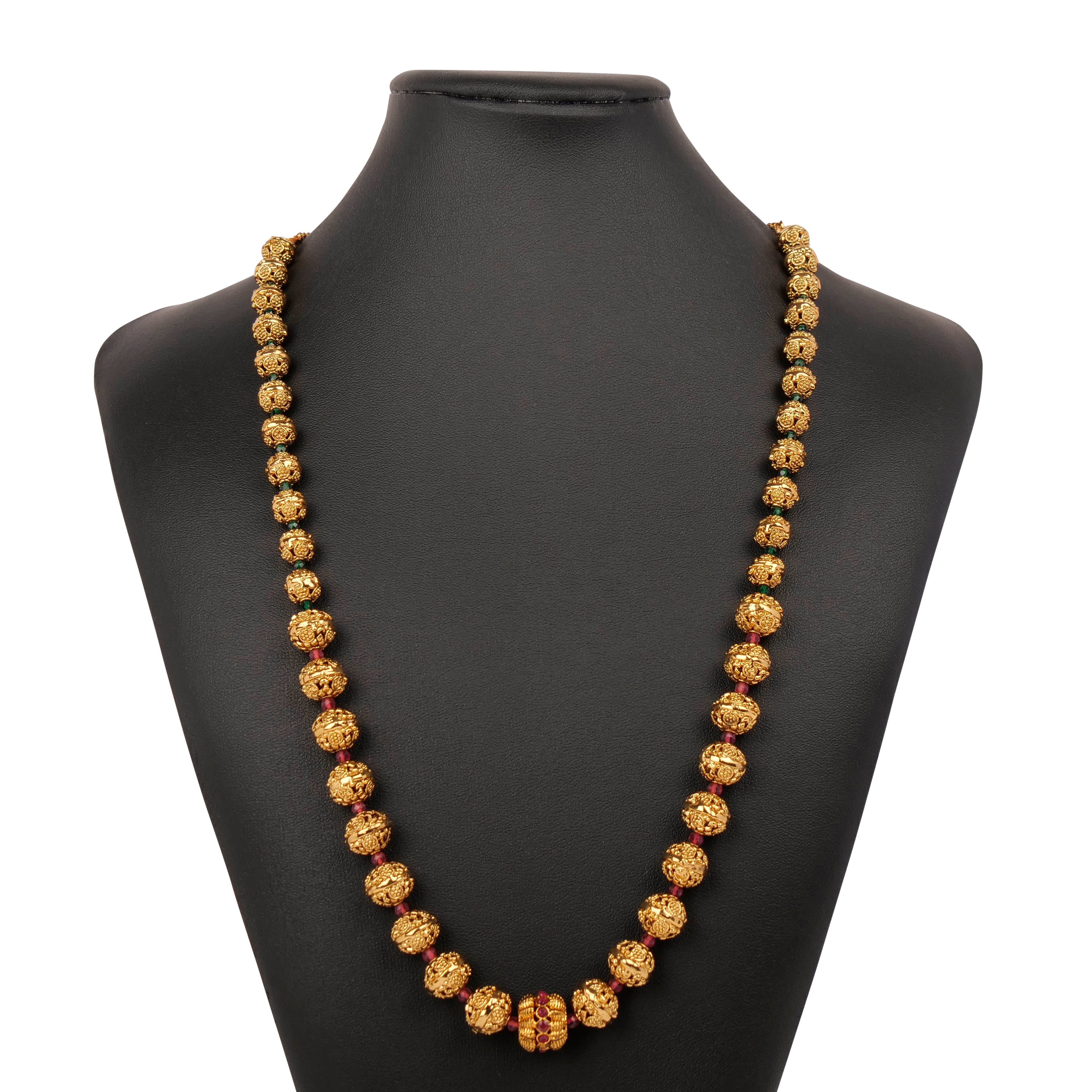 Sayoni Barrel Bead Chain Set in Multi