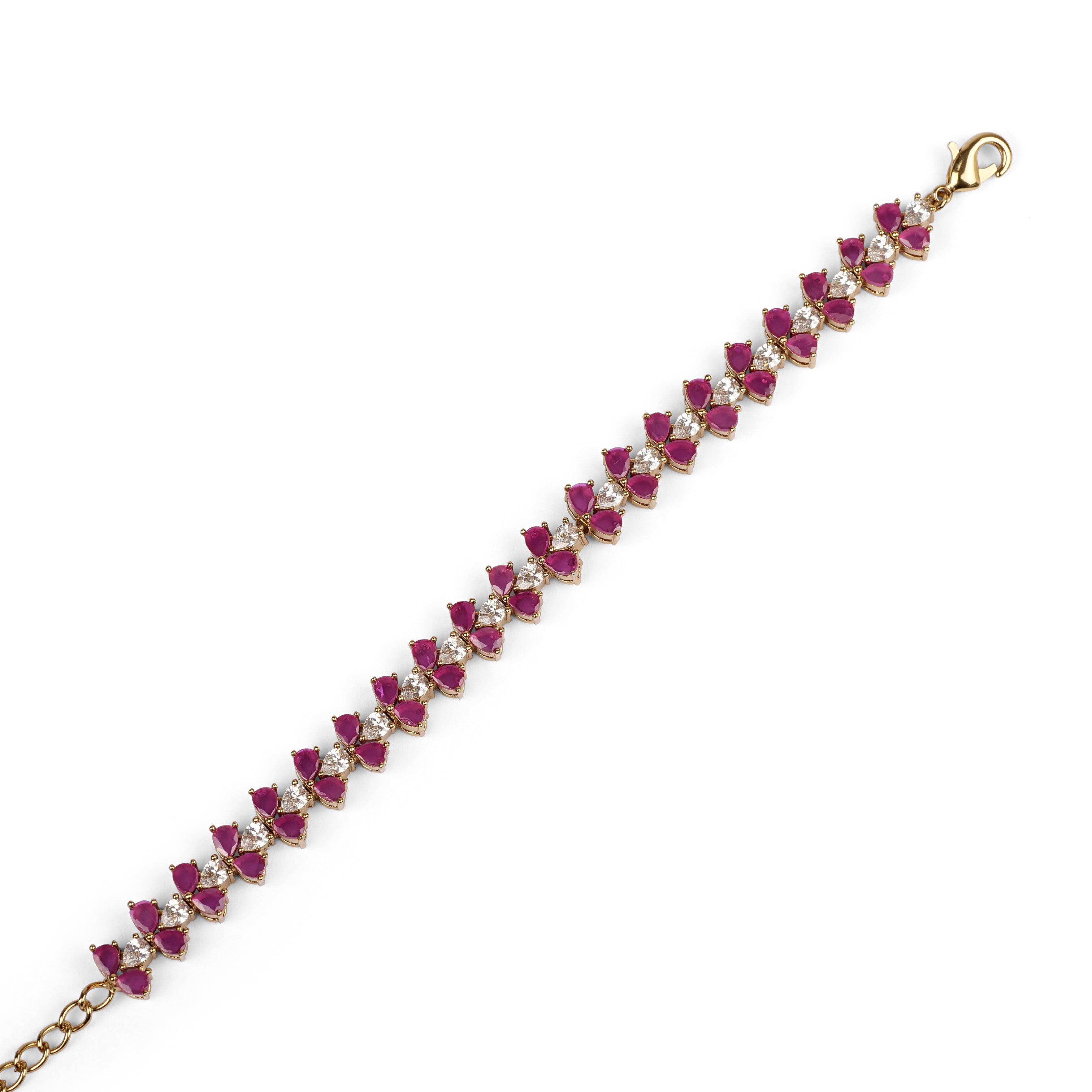 Sianna Cubic Zirconia Bracelet in Ruby