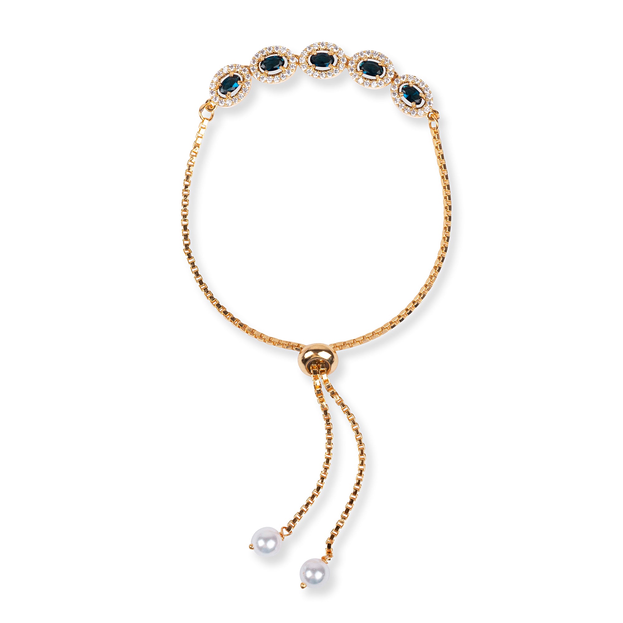 Lola Cubic Zirconia Bracelet in Navy