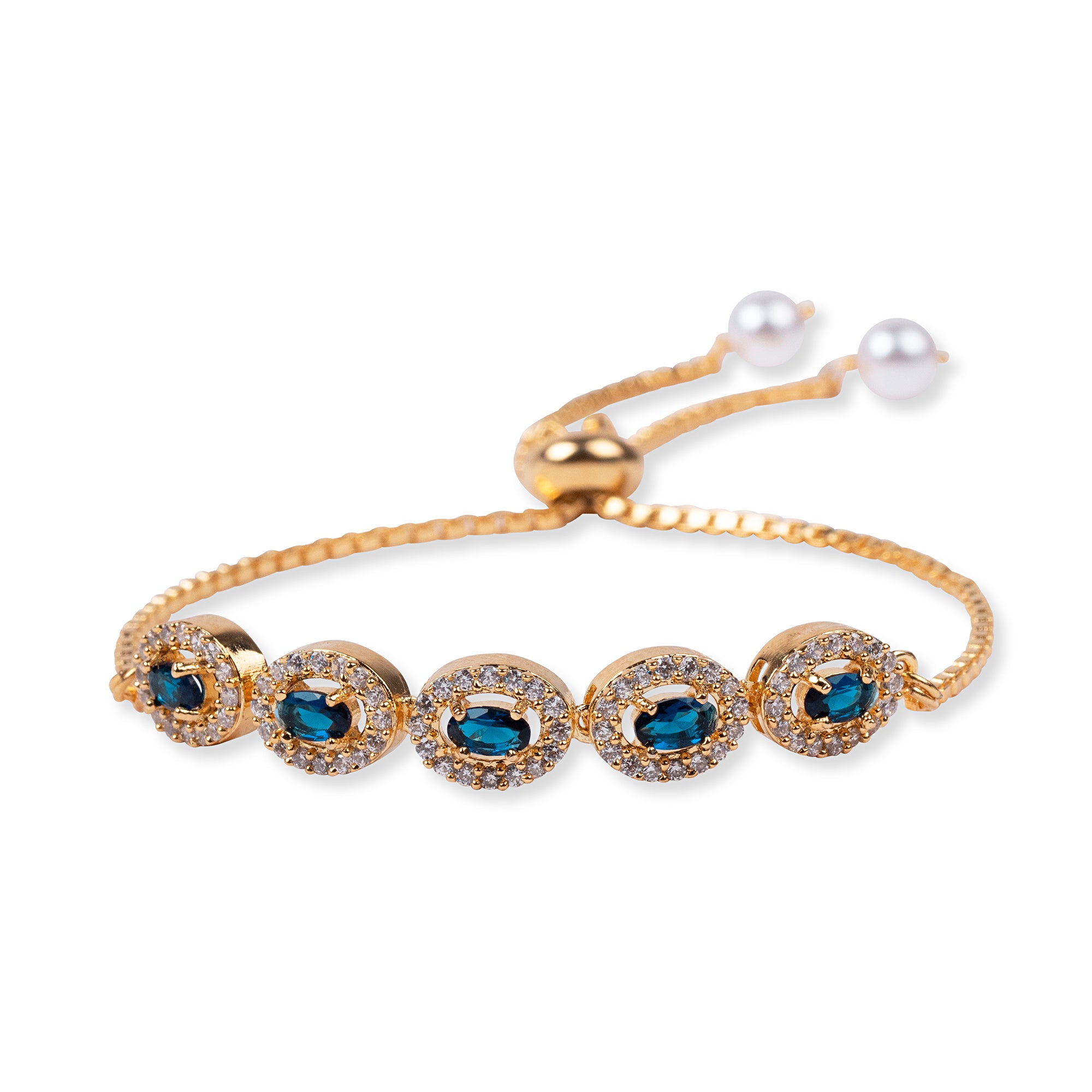 Lola Cubic Zirconia Bracelet in Navy