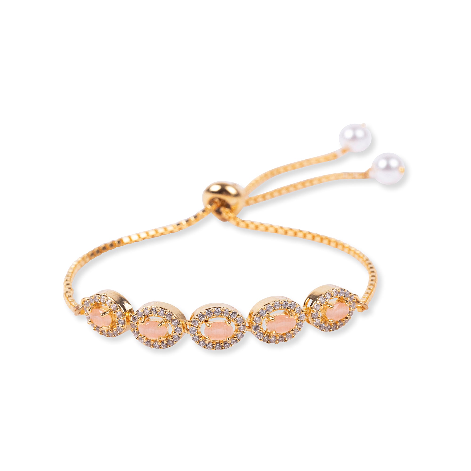 Lola Cubic Zirconia Bracelet in Peach