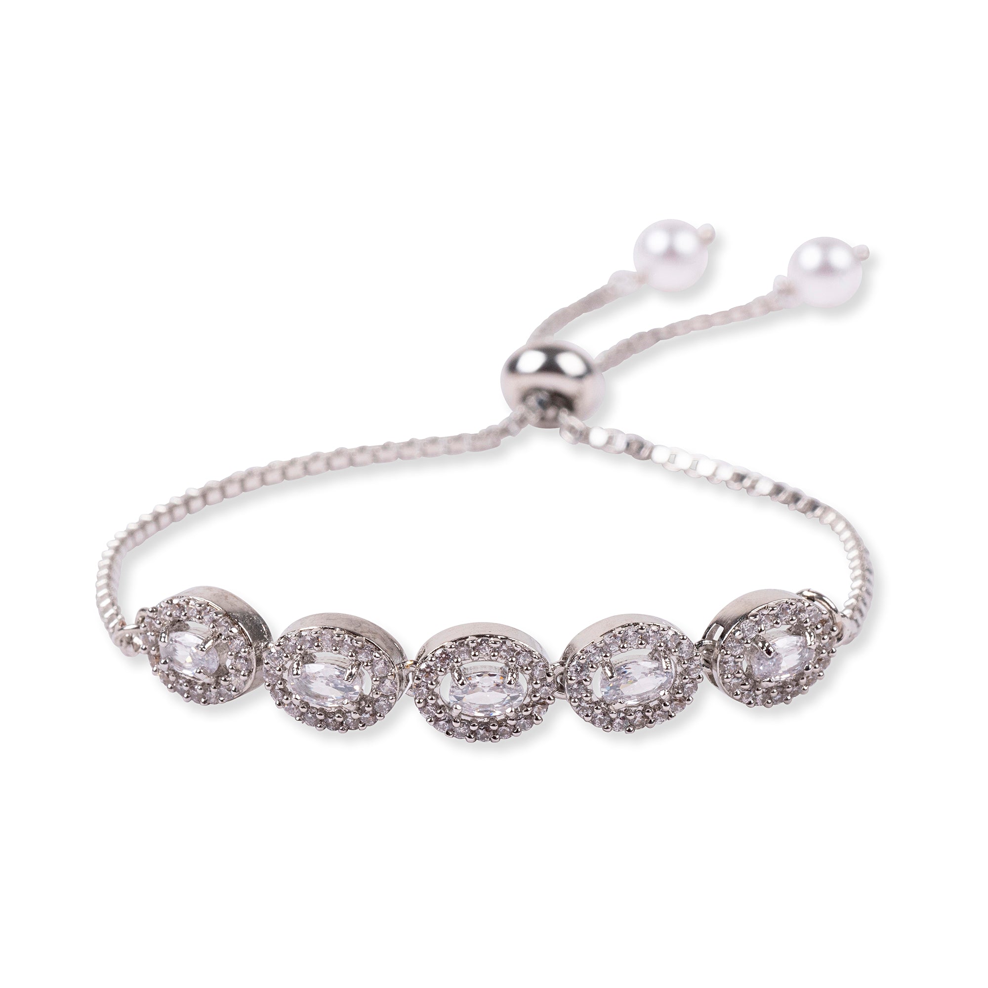 Lola Cubic Zirconia Bracelet Rhodium