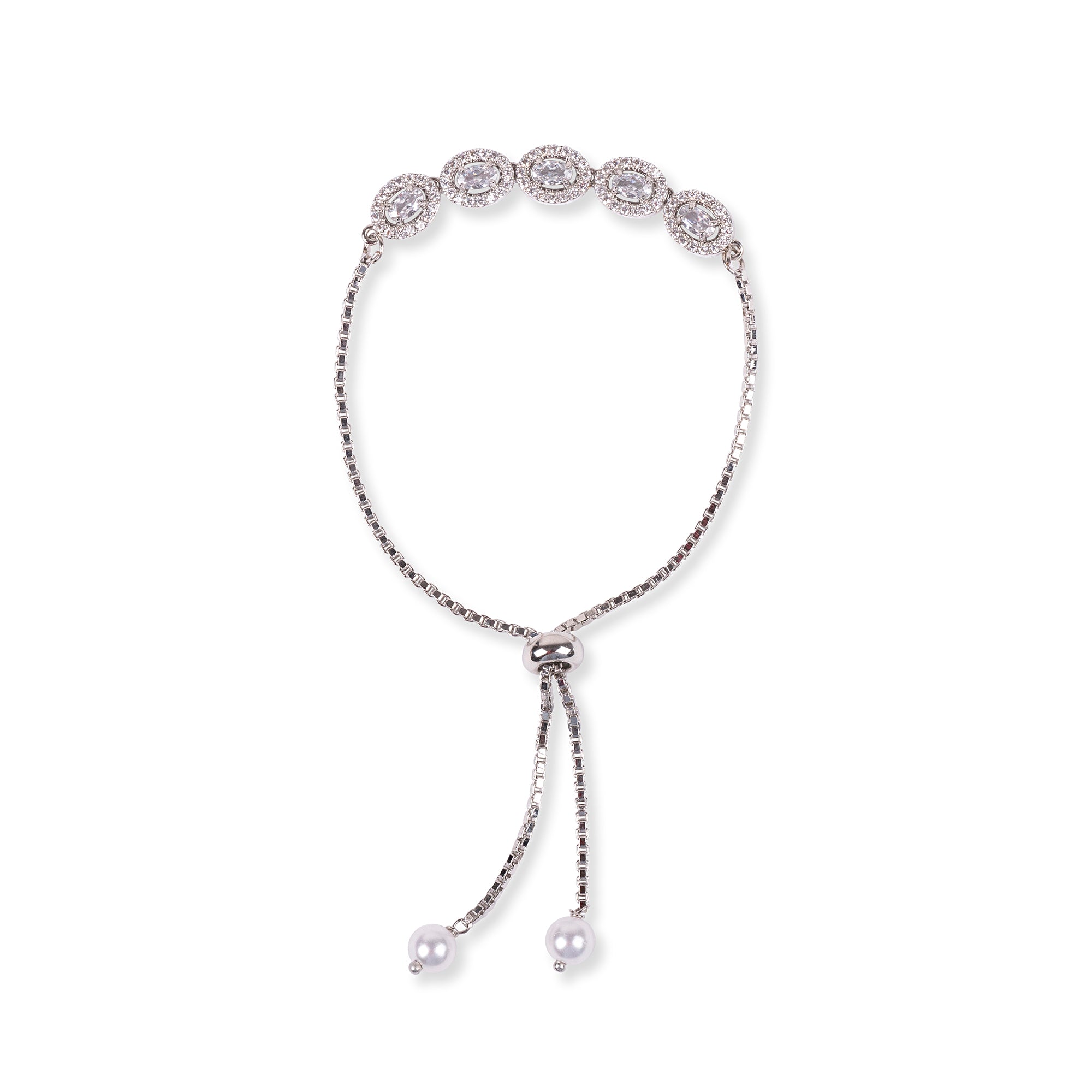 Lola Cubic Zirconia Bracelet Rhodium