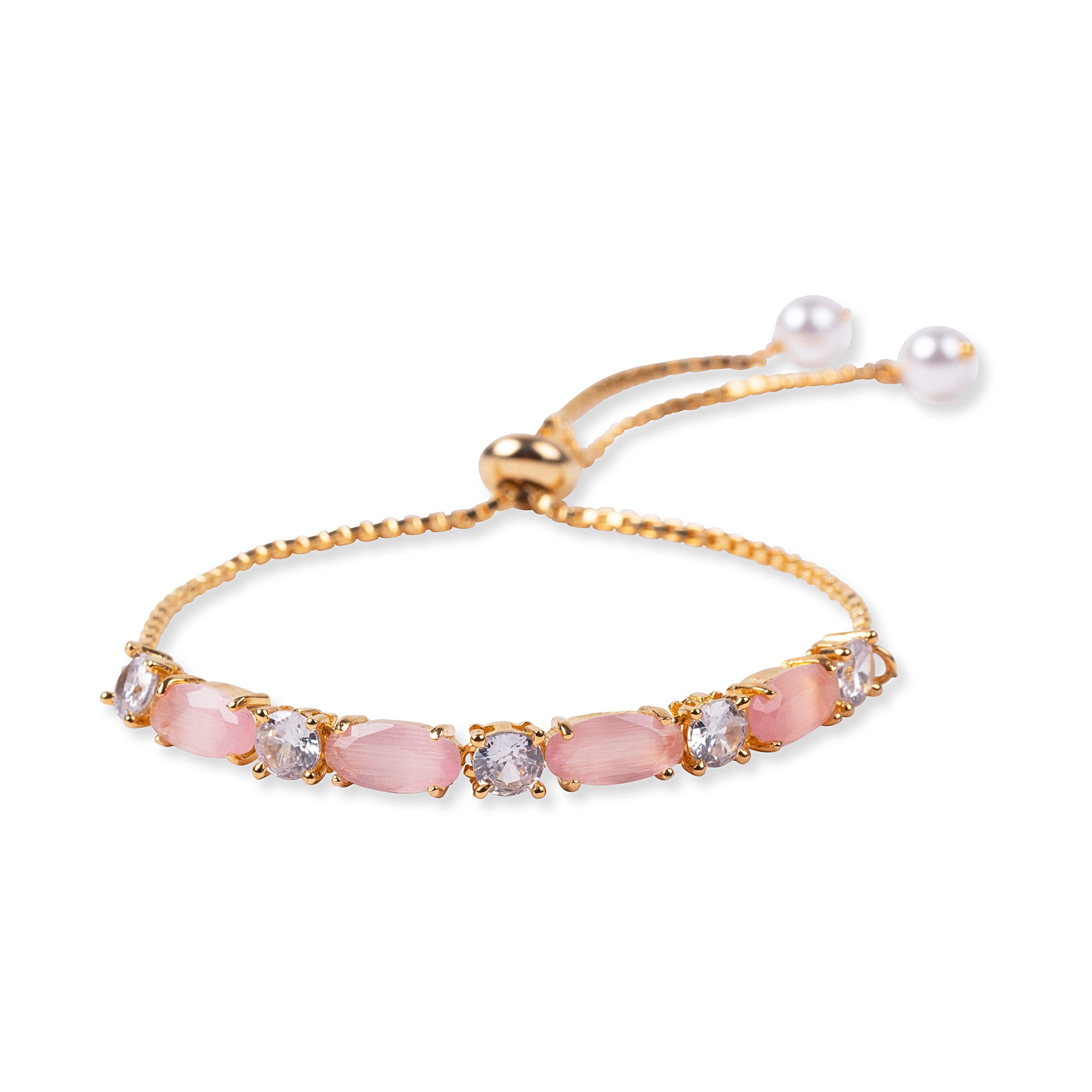 Vida Cubic Zirconia Bracelet in Light Pink