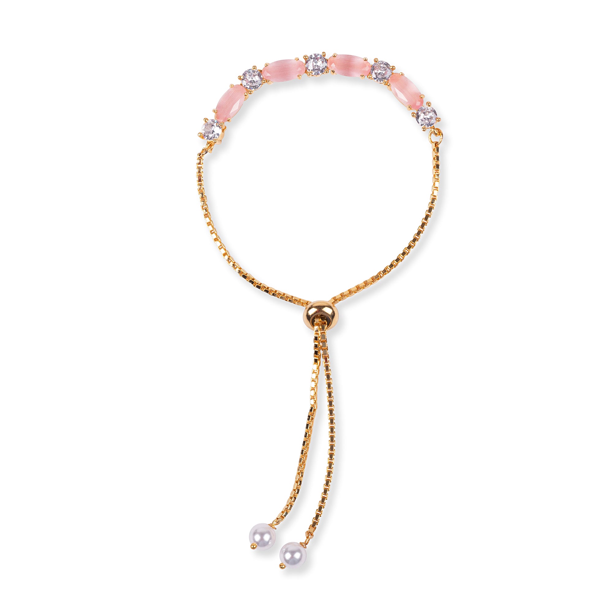 Vida Cubic Zirconia Bracelet in Light Pink