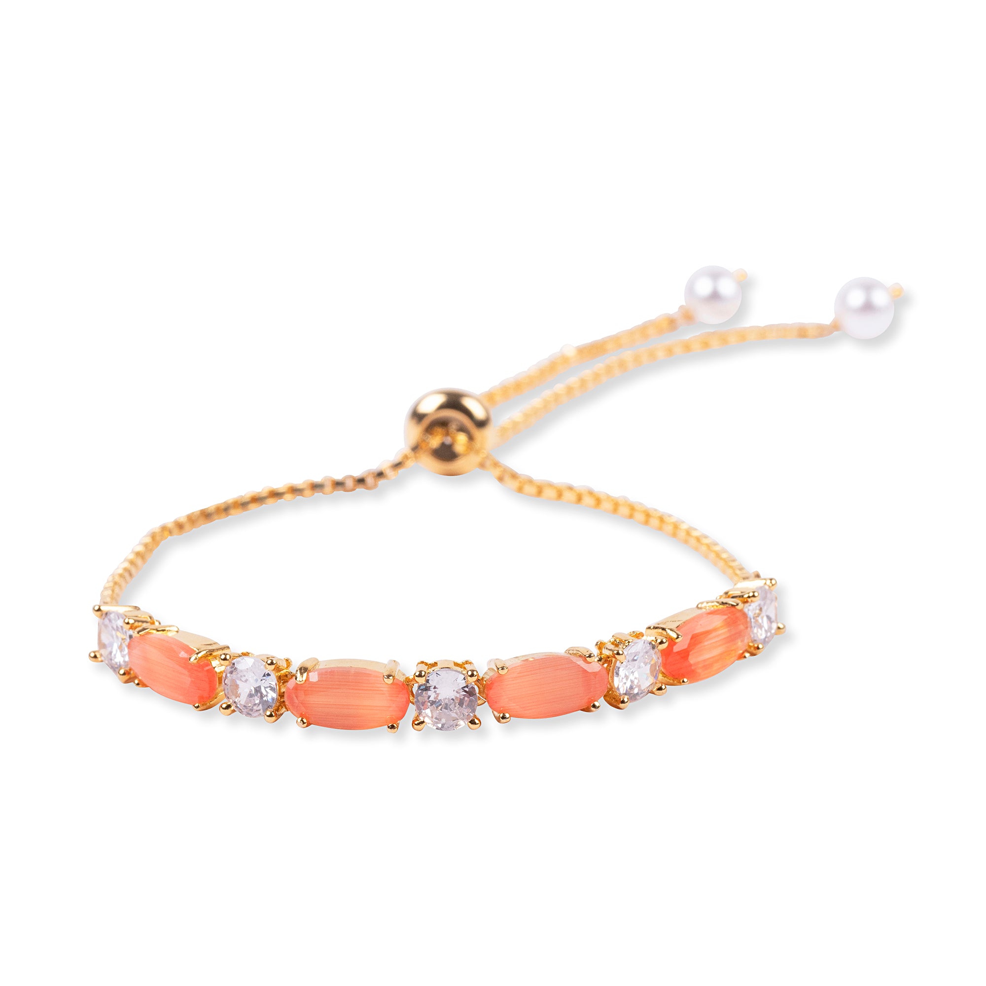 Vida Cubic Zirconia Bracelet in Peach