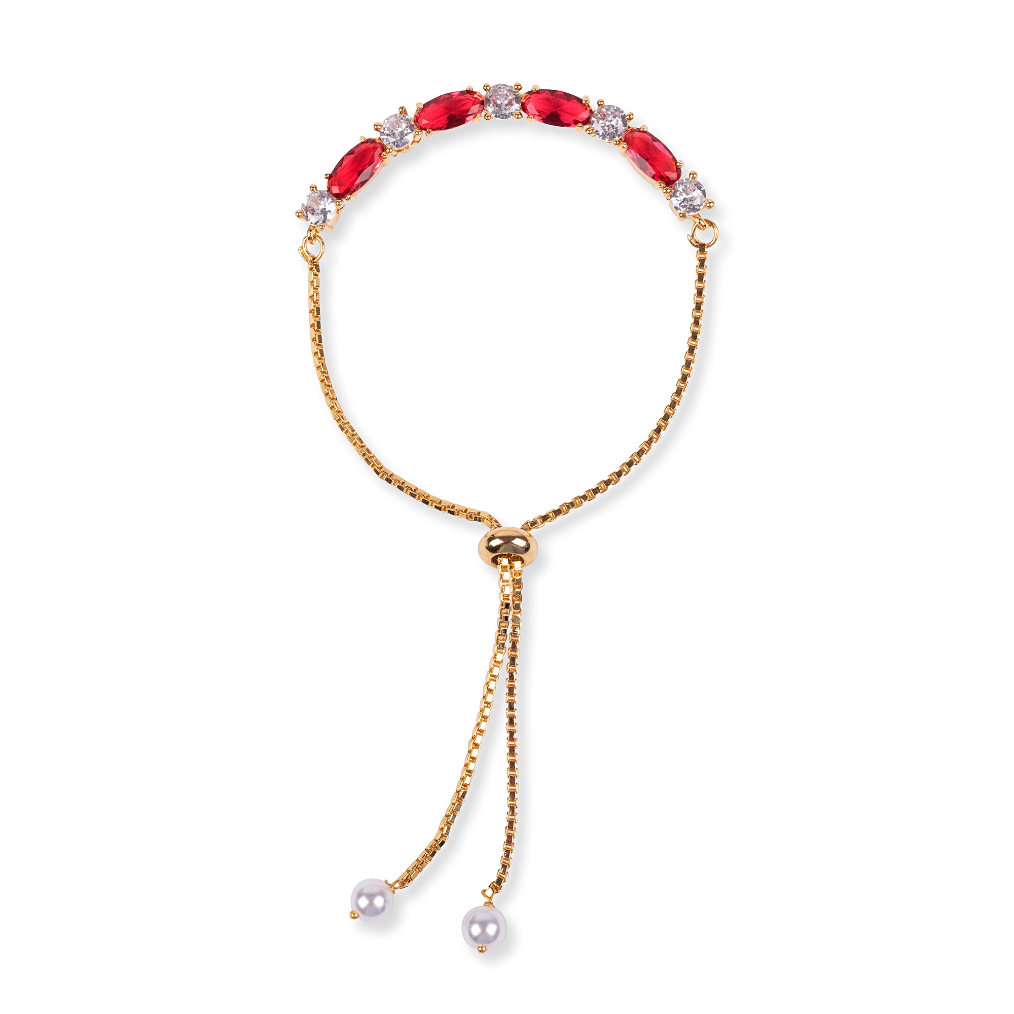 Vida Cubic Zirconia Bracelet in Red