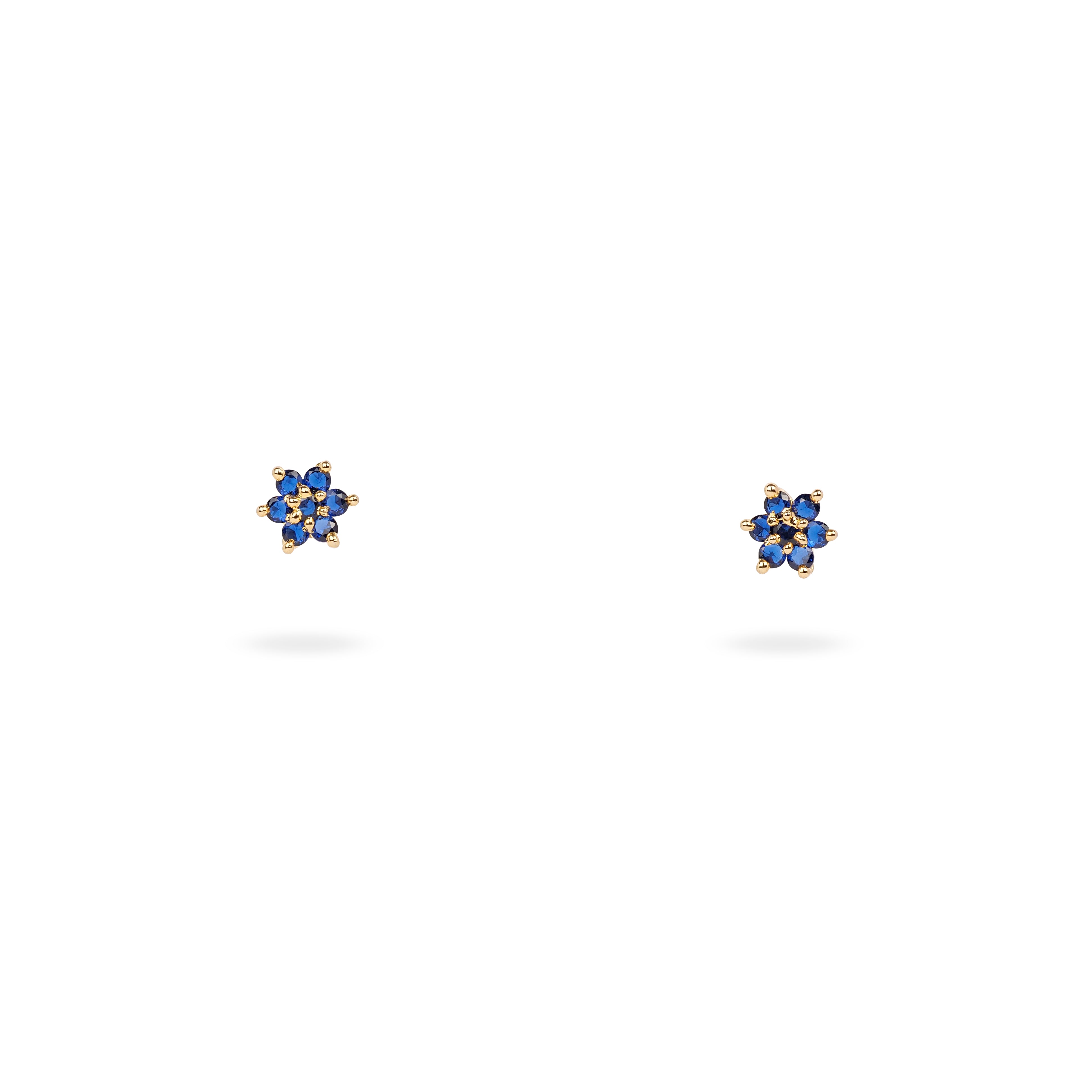 Clover Ear Studs in Blue